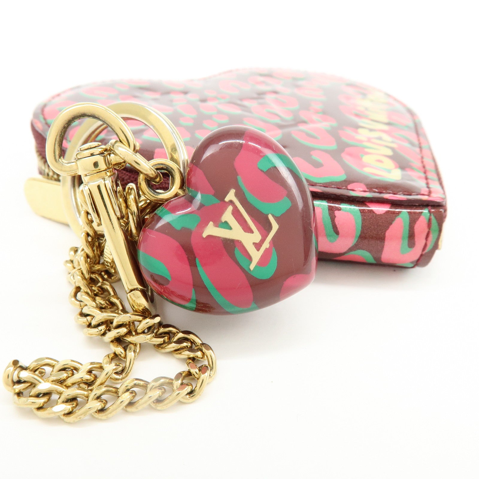 Louis Vuitton Monogram Vernis Porte Monnaie Coeur Coin Case M91474