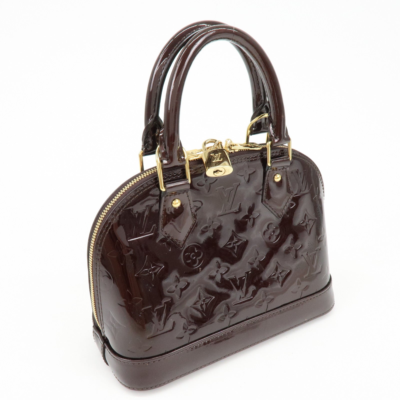 Louis Vuitton Monogram Vernis Alma BB 2Way Bag Amarante M91678