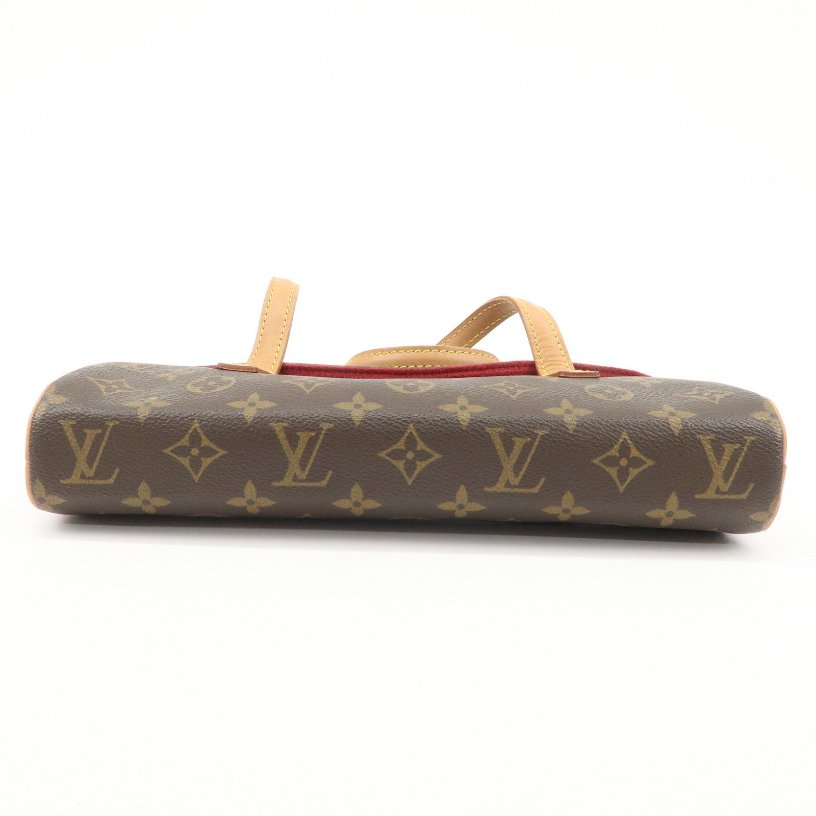 Louis Vuitton Monogram Sonatine Hand Bag Brown M51902 Used