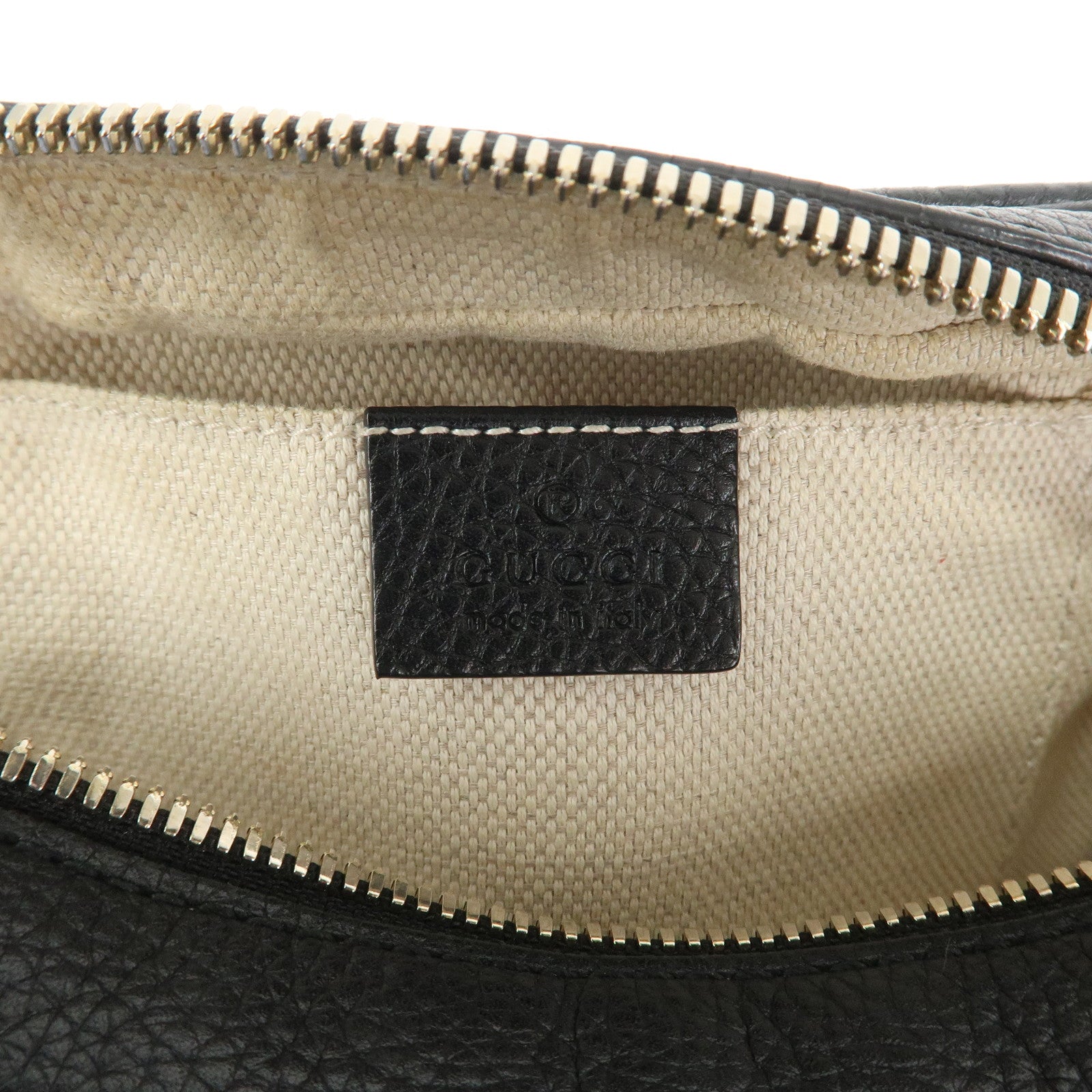 GUCCI SOHO Leather Shoulder Bag Crossbody Bag Black 308364