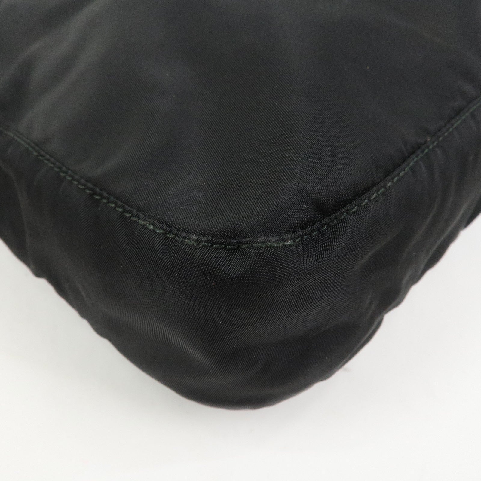 PRADA Triangle Logo Nylon Shoulder Bag Crossbody Bag Black 1BC421