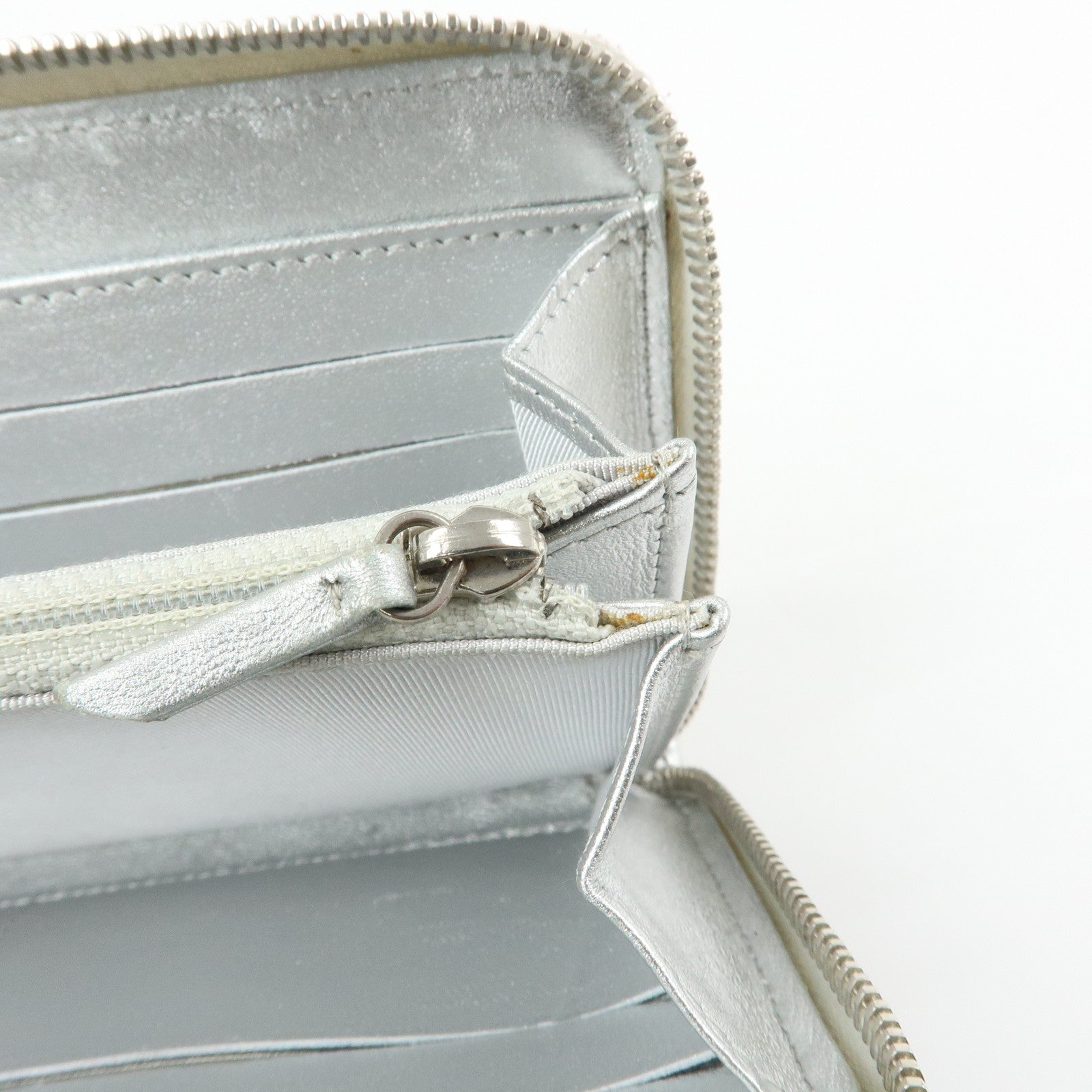 CHANEL Matelasse COCO Mark Lamb Skin Zippy Long Wallet A50097