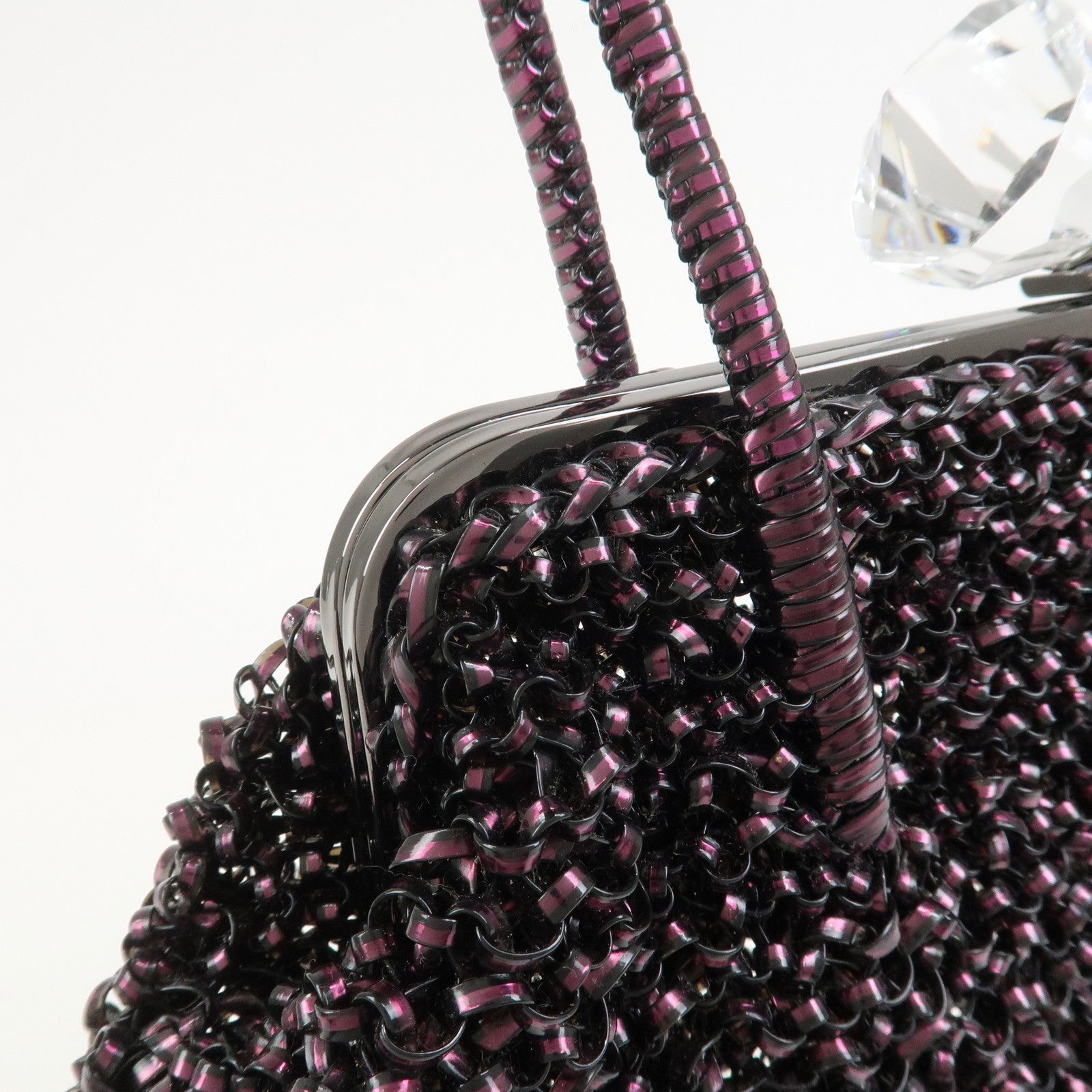ANTEPRIMA Wire Bag PVC Hand Bag Shoulder Bag Black Pink