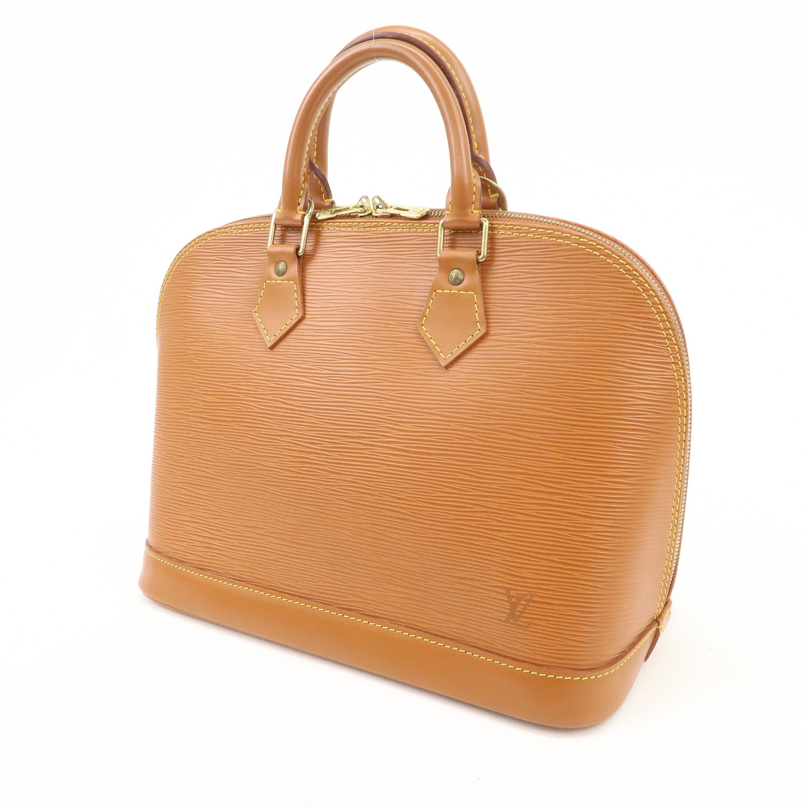 Louis Vuitton Epi Leather Alma PM Hand Bag Zipang Gold M52148