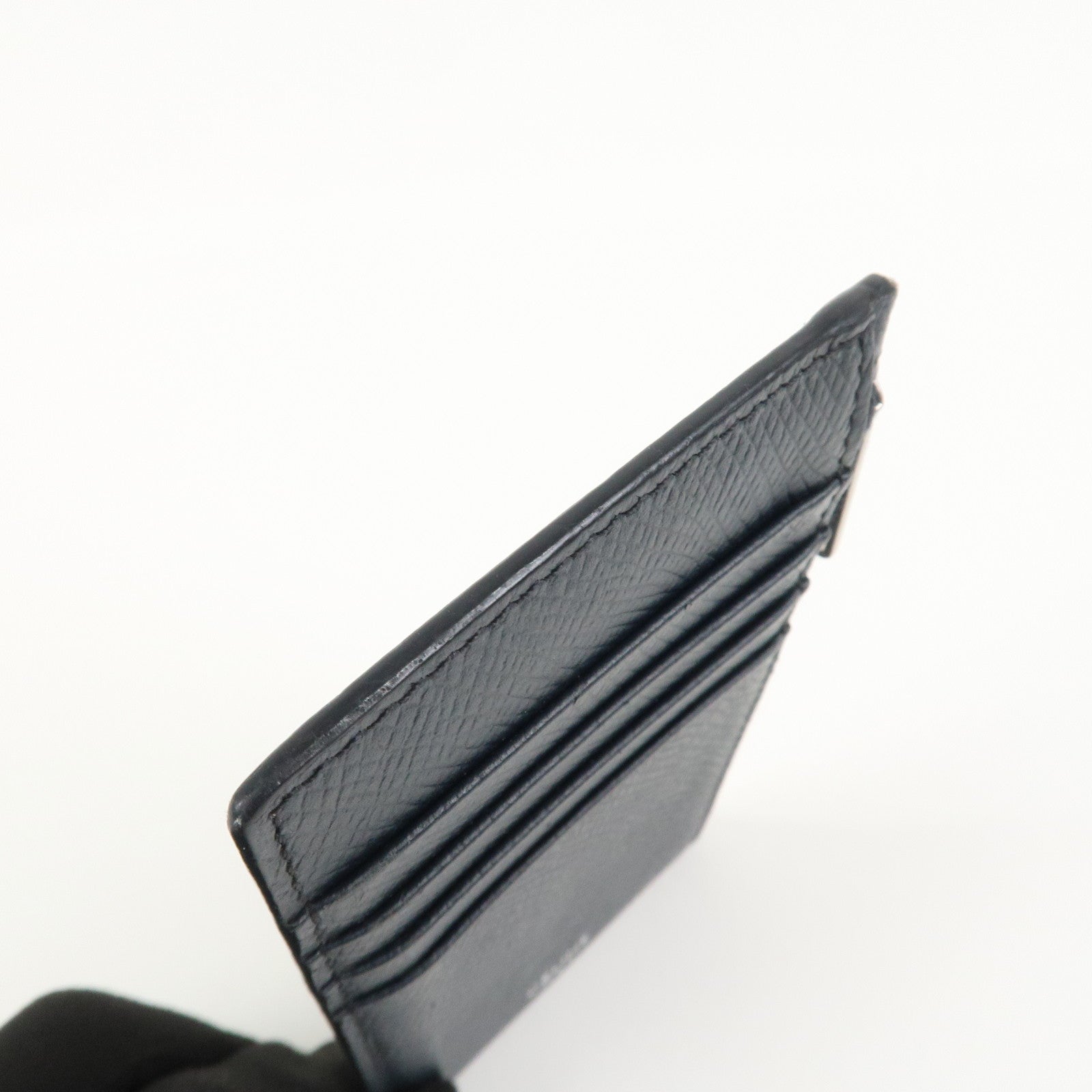 CELINE Logo Leather Card Case Card Holder FragmentツCase Dark Navy