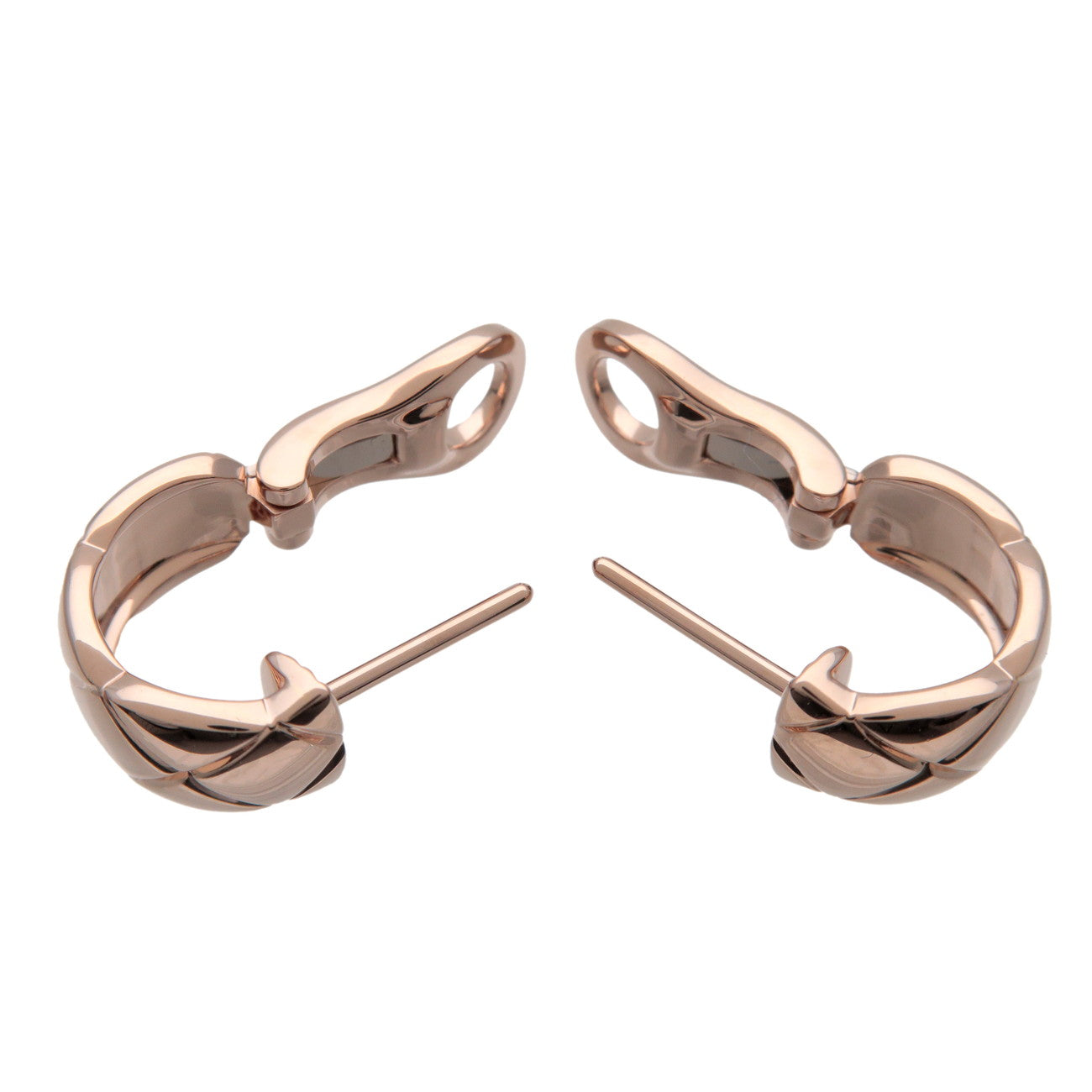 CHANEL COCO Crush Earring K18 750PG Rose Gold J11754