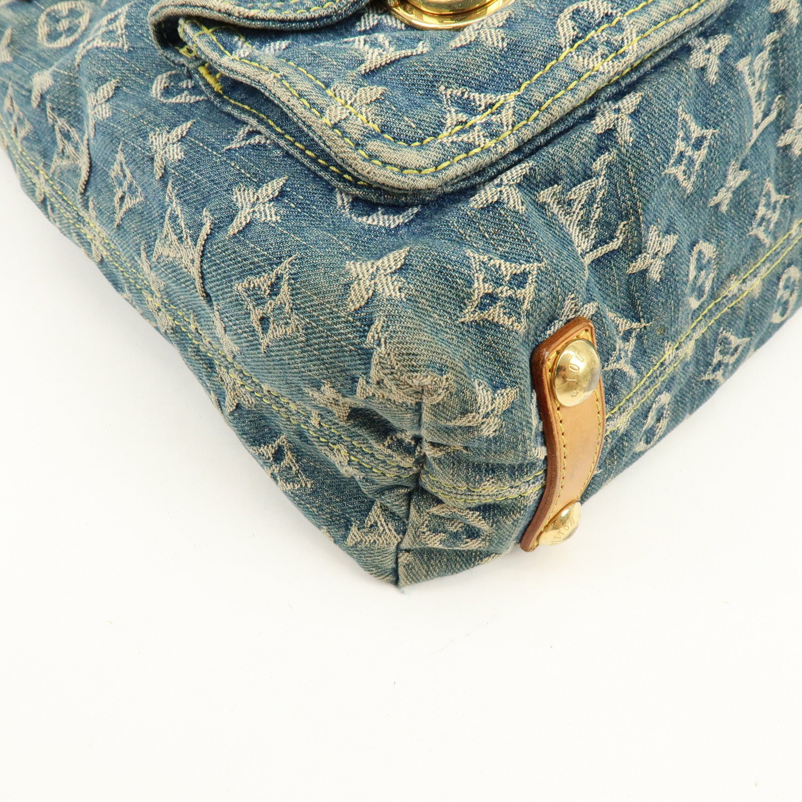 Louis Vuitton Monogram Denim Baggy GM Shoulder Bag Blue M95048