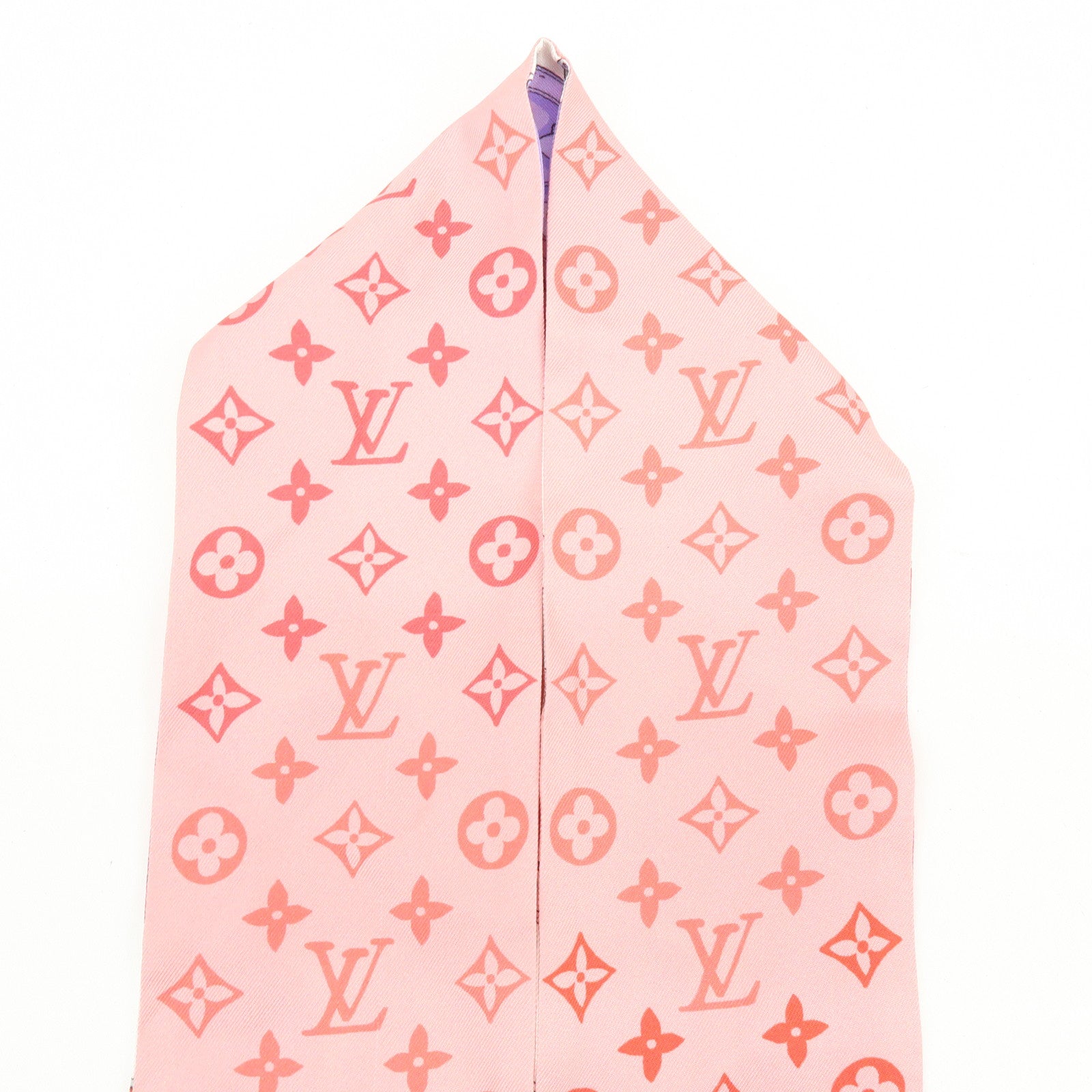 Louis Vuitton Monogram Silk 100% Bandeau My LV Tags Scarf M77677