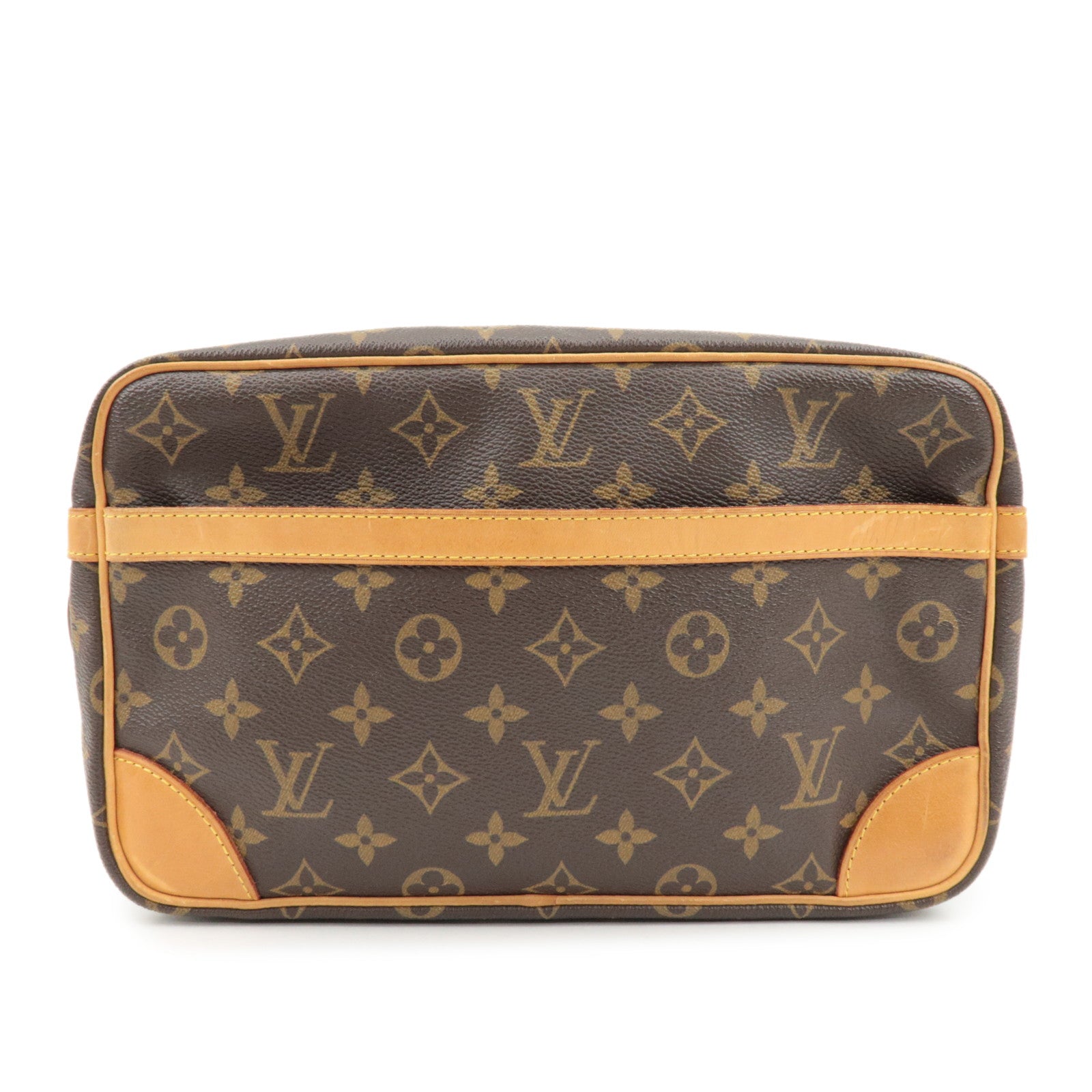 Louis Vuitton Monogram Compiegne 28 Pouch Clutch Bag Brown M51845 Used
