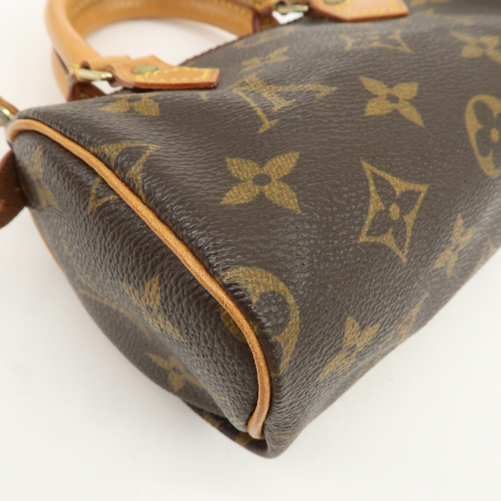 Louis Vuitton Monogram Mini Speedy Hand Bag Boston Bag Brown M41534
