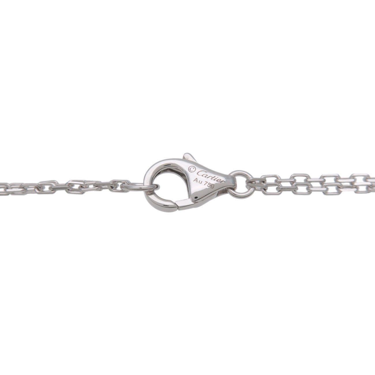 Cartier Love Circle 2P Diamond Necklace K18 750 White Gold B7219400