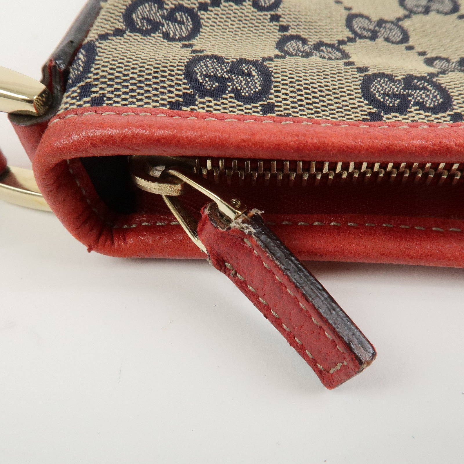 GUCCI Abbey GG Canvas Leather Shoulder Bag Crossbody Bag 131326