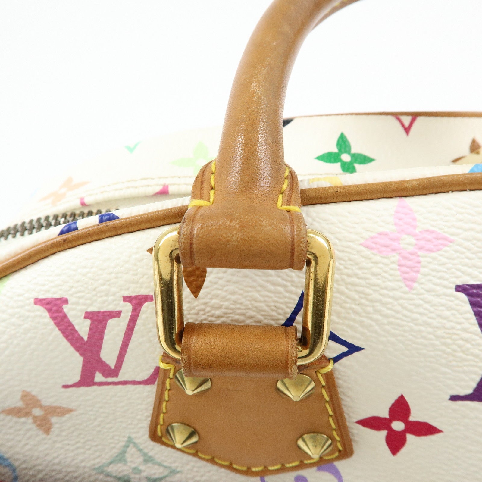 Louis Vuitton Monogram Multicolor Trouville Hand Bag Blanc M92663