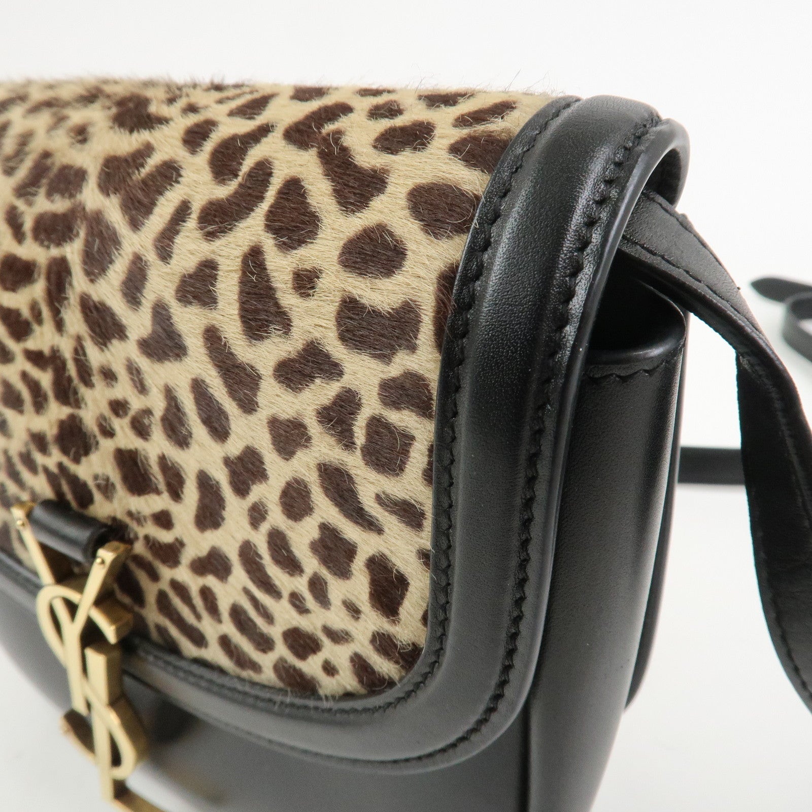 SAINT LAURENT PARIS Cassandre KaiaSmall Leopard Shoulder Bag 619740