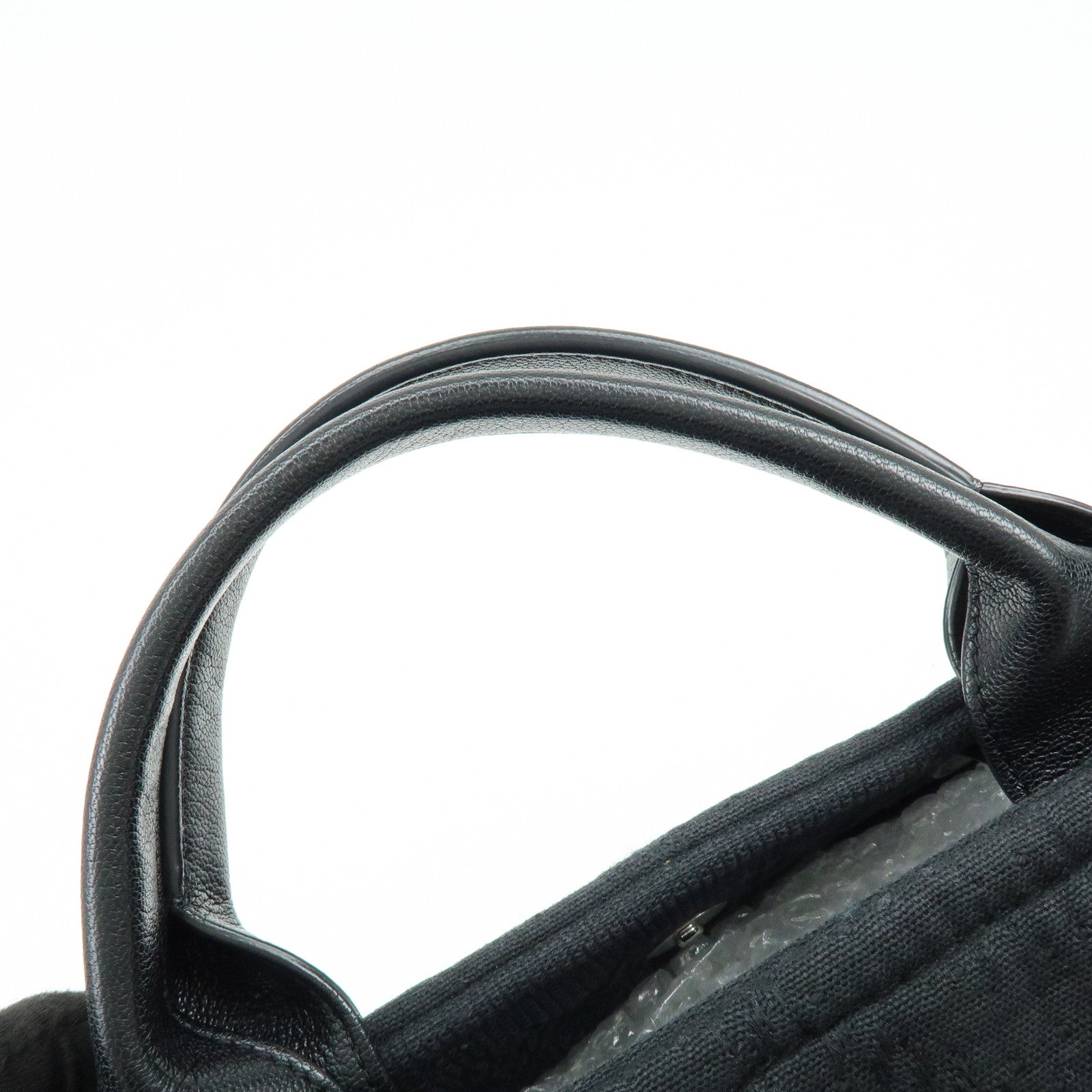 CHANEL COCO Mark Canvas Leather Chain Shoulder Bag Tote Bag A57180