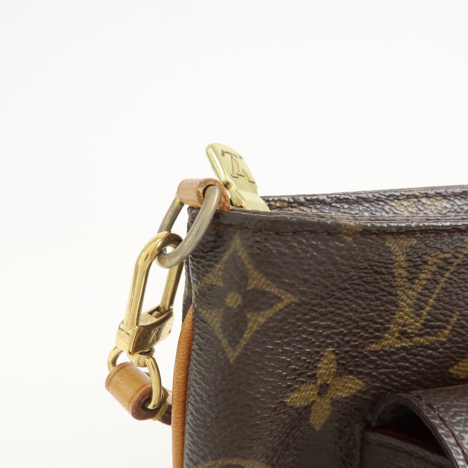 Louis Vuitton Monogram Partition Pouch Wristlet Bag Brown M51901