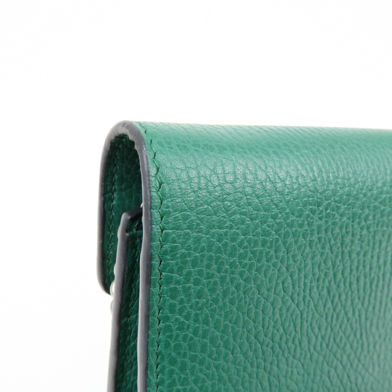 GUCCI Dionysus Leather Chain Shoulder Bag Wallet Green 401231