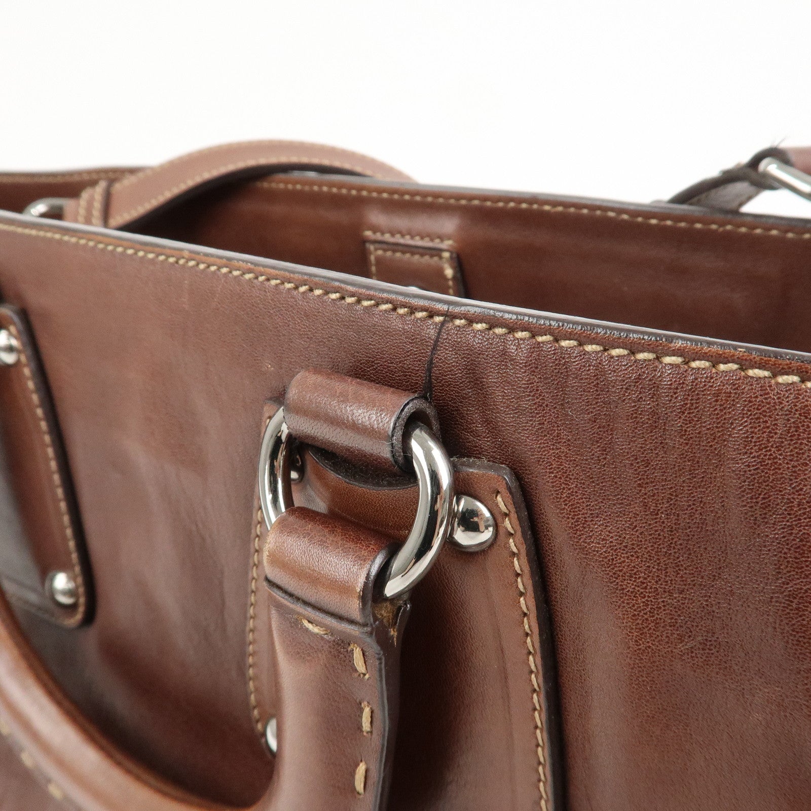 PRADA Triangle Logo 2Way Bag Tote Bag Shoulder Bag BN1889