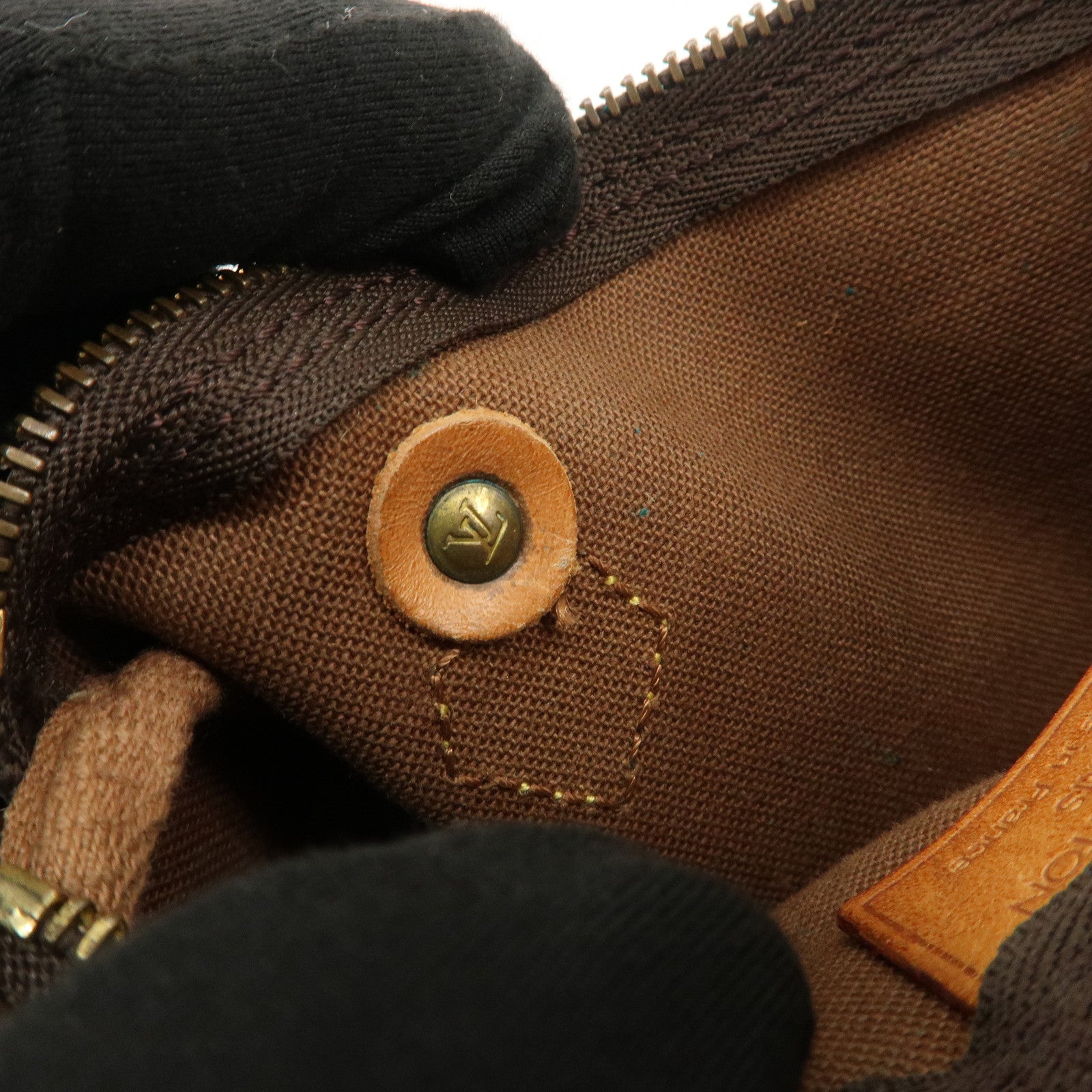 Louis Vuitton Monogram Mini Speedy Hand Bag Brown M41534 Used