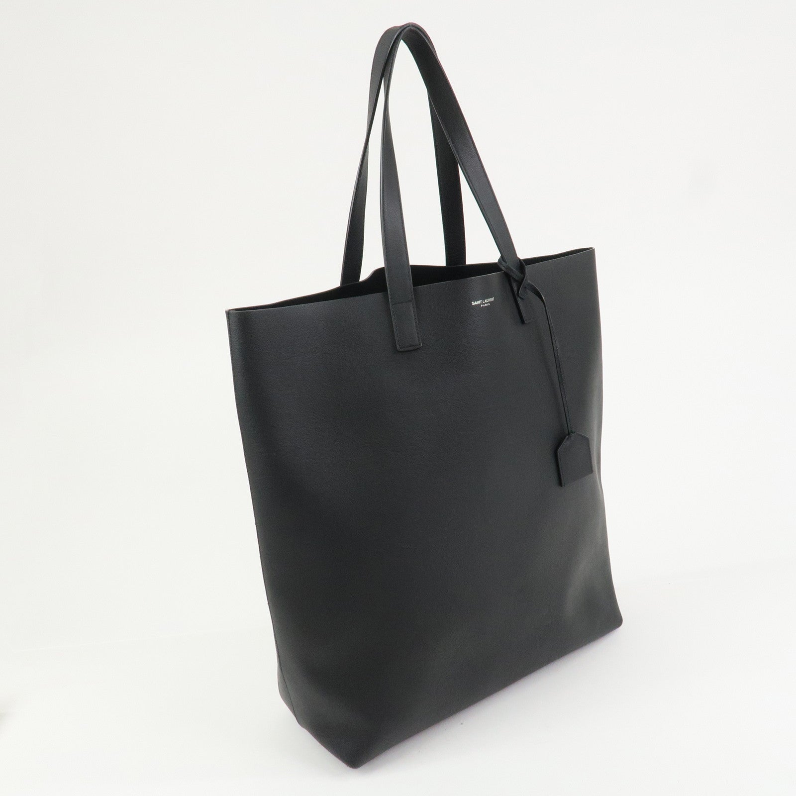 Saint Laurent Leather Tote Bag Shoulder Bag Black