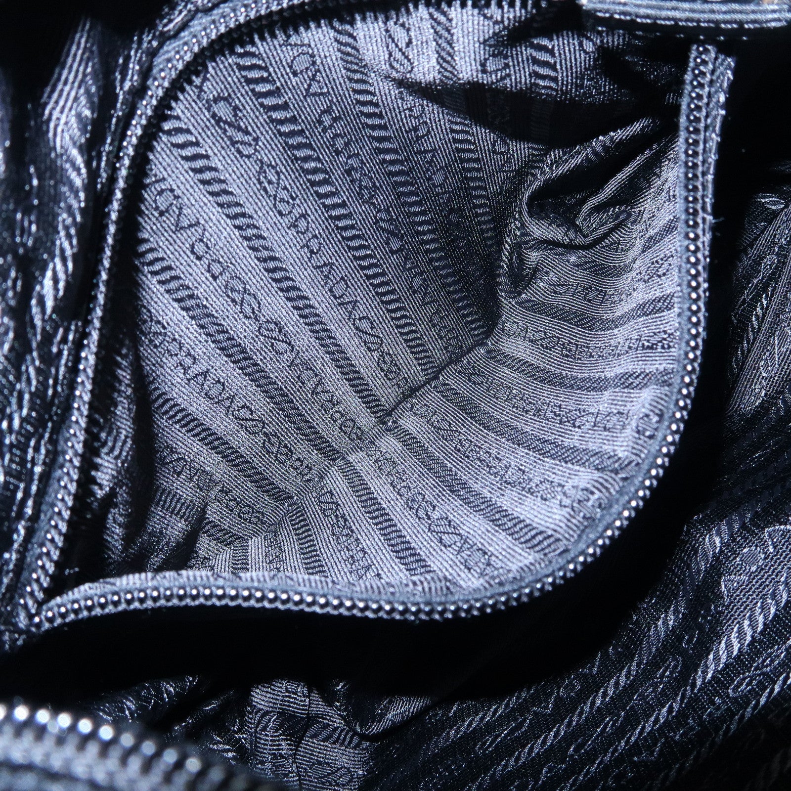 PRADA Triangle Logo Nylon Shoulder Bag Crossbody Bag Black