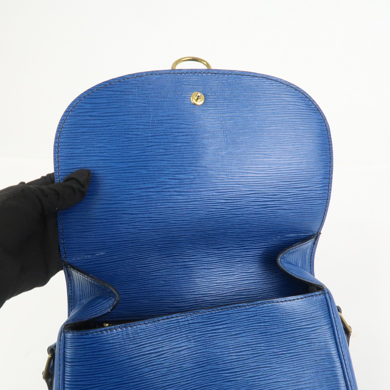 Louis Vuitton Epi Saint Cloud Shoulder Bag Toledo Blue M52195