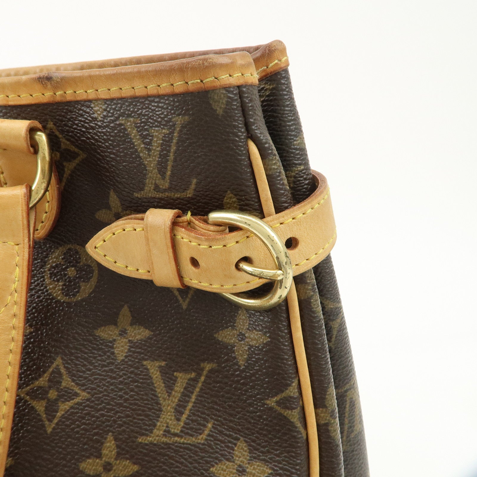 Louis Vuitton Monogram Batignolles Vertical Tote Bag Brown M51153 Used