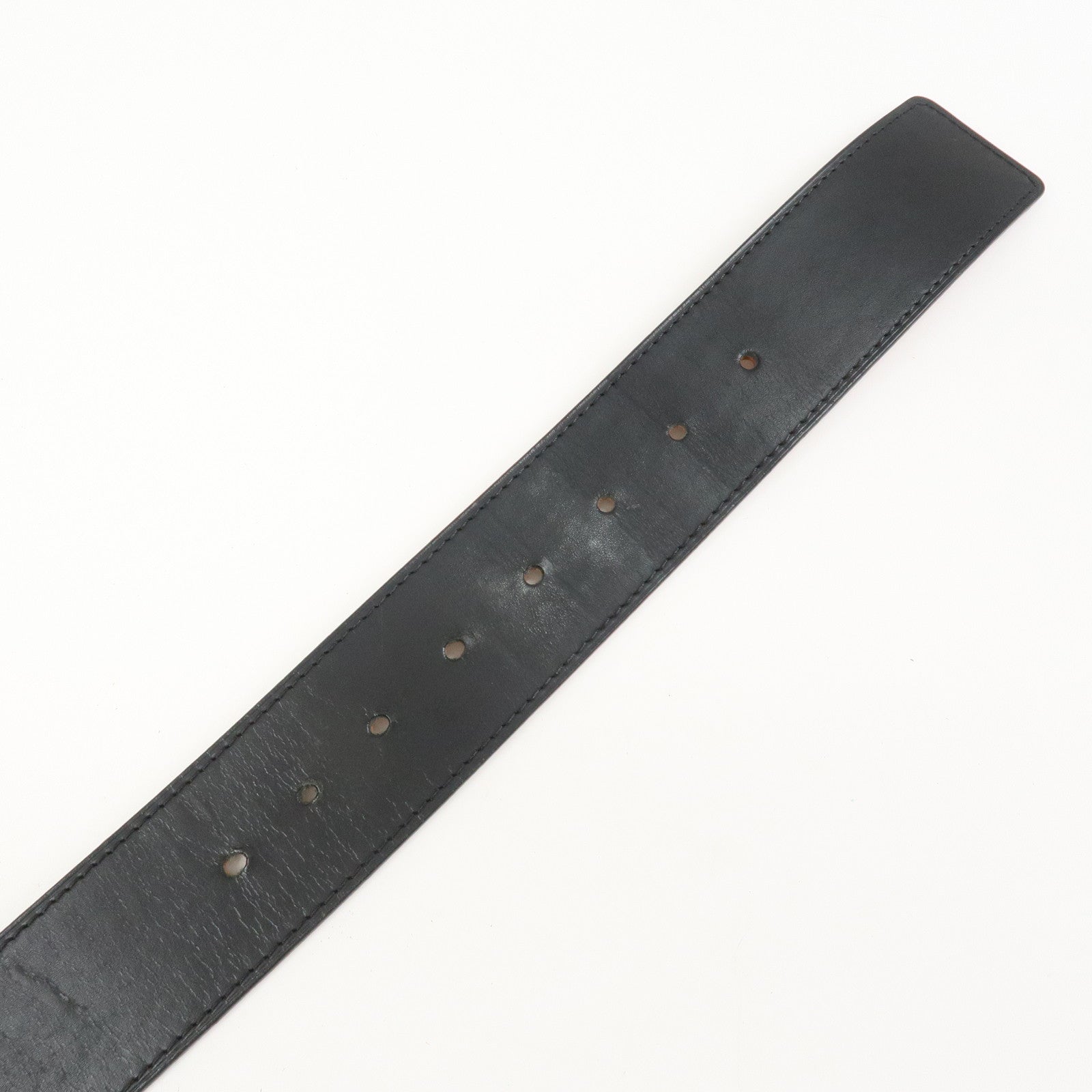 Louis Vuitton Leather Ceinture Jeans Belt 100/40 Black M6812