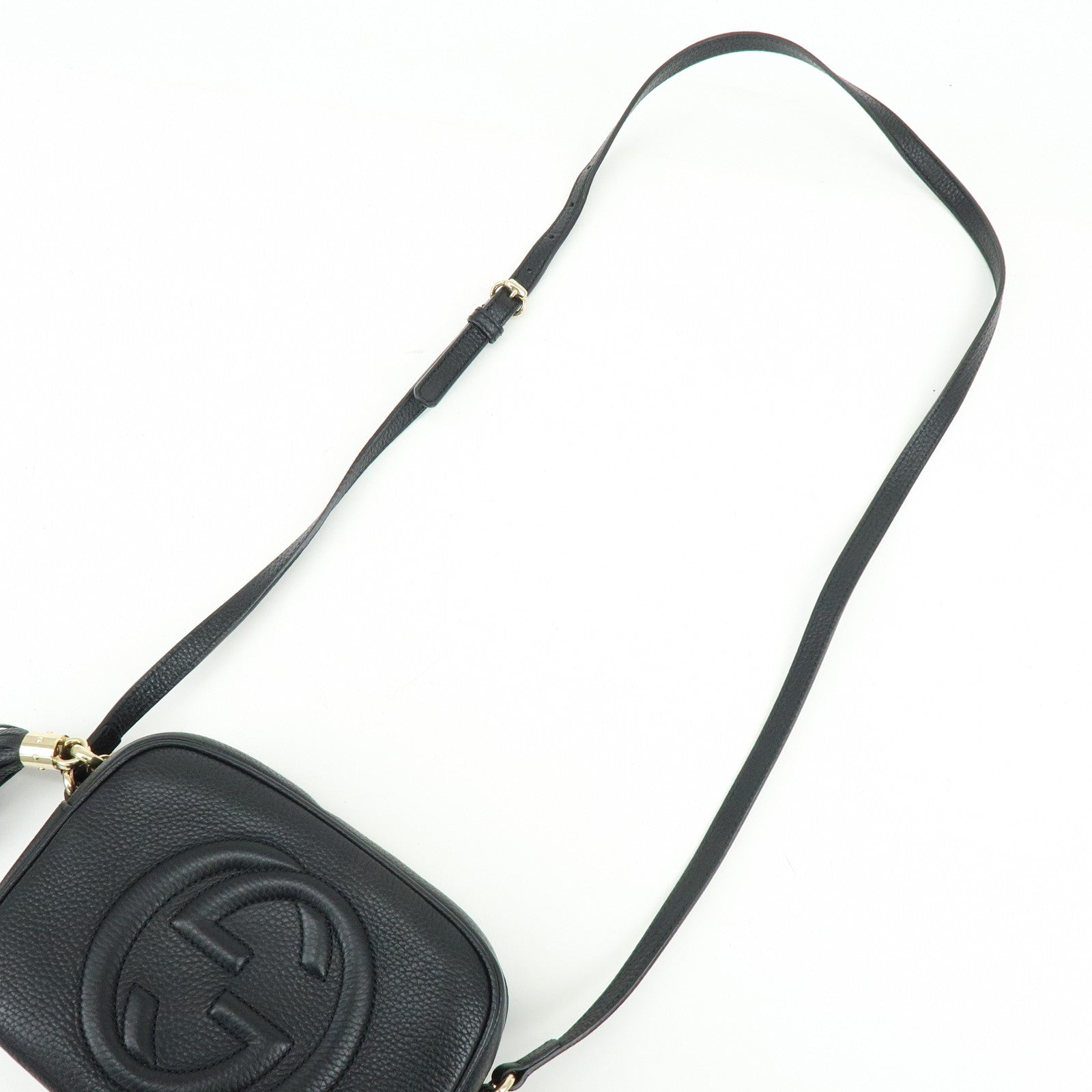 GUCCI SOHO Leather Shoulder Bag Crossbody Bag Black 308364