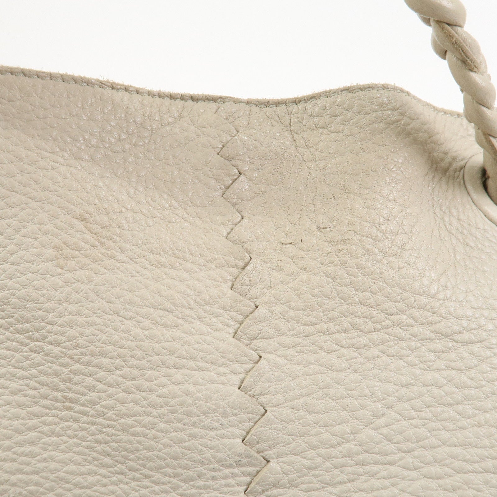 BOTTEGA VENETA Calf Leather 2Way Shoulder Bag Hand Bag Ivory