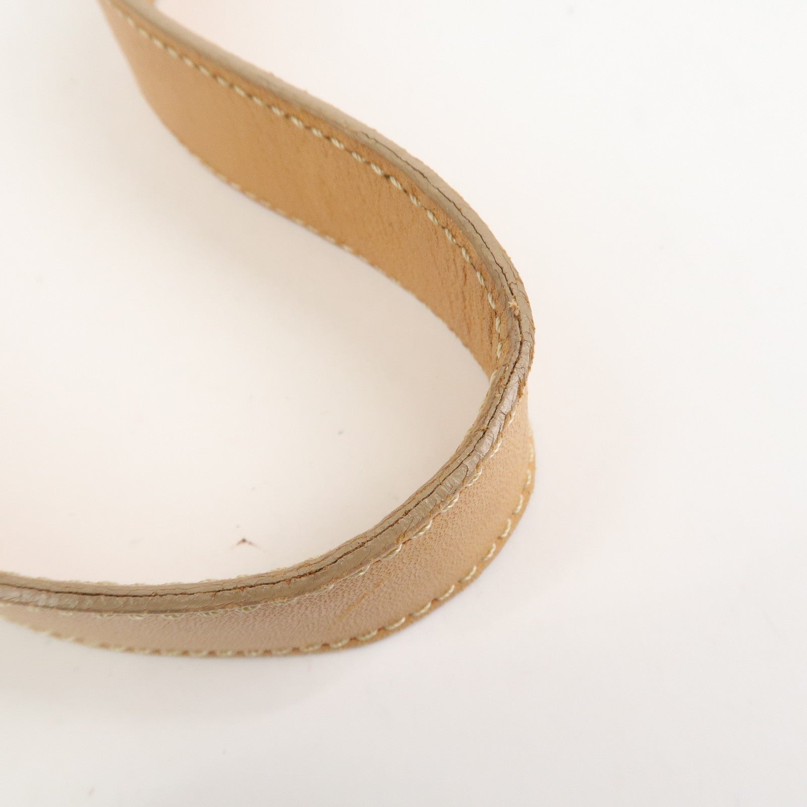 CELINE C Macadam Suede Leather Shoulder Bag Pink Light Brown