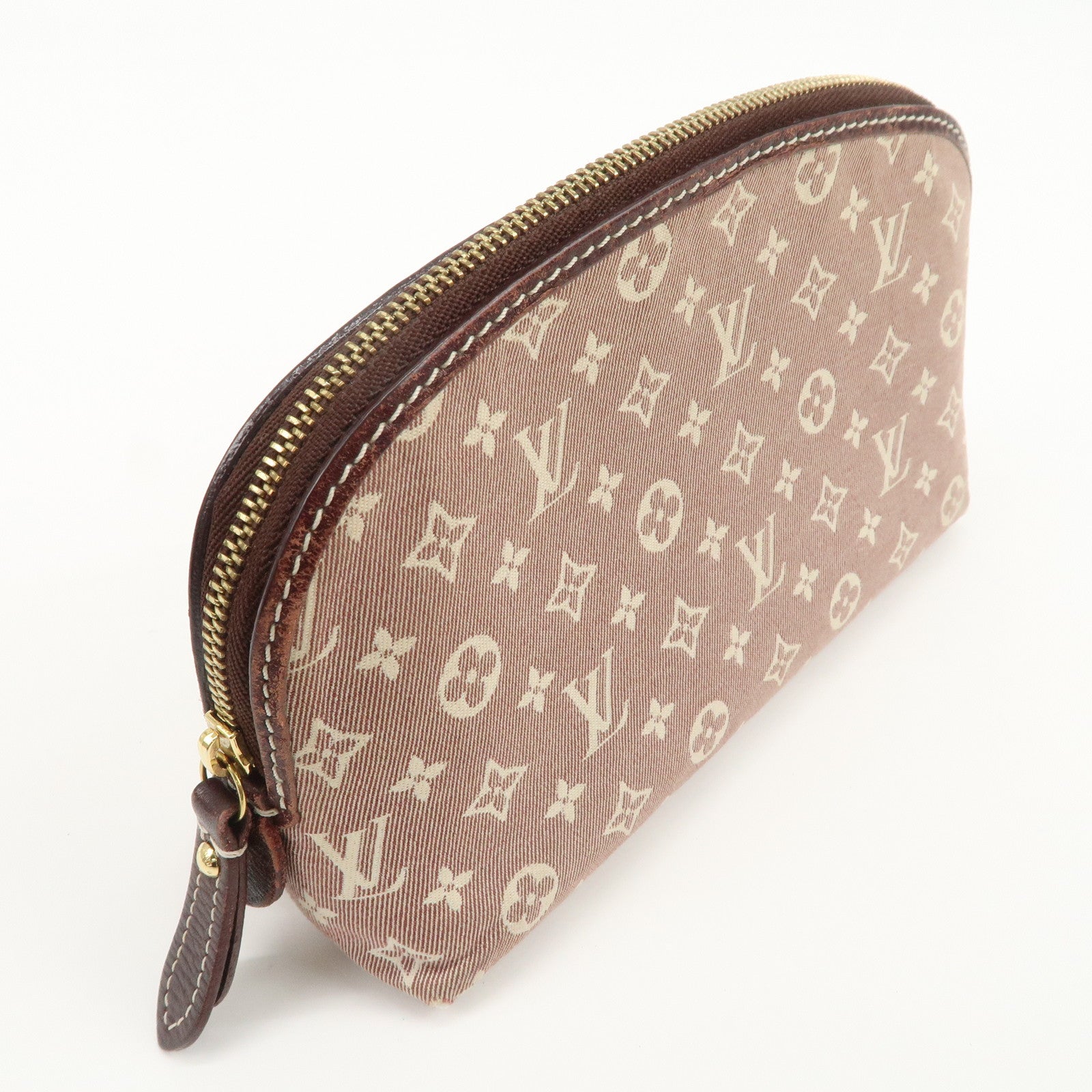 Louis Vuitton Monogram Idylle Pochette Cosmetic Pouch Sepia M40377