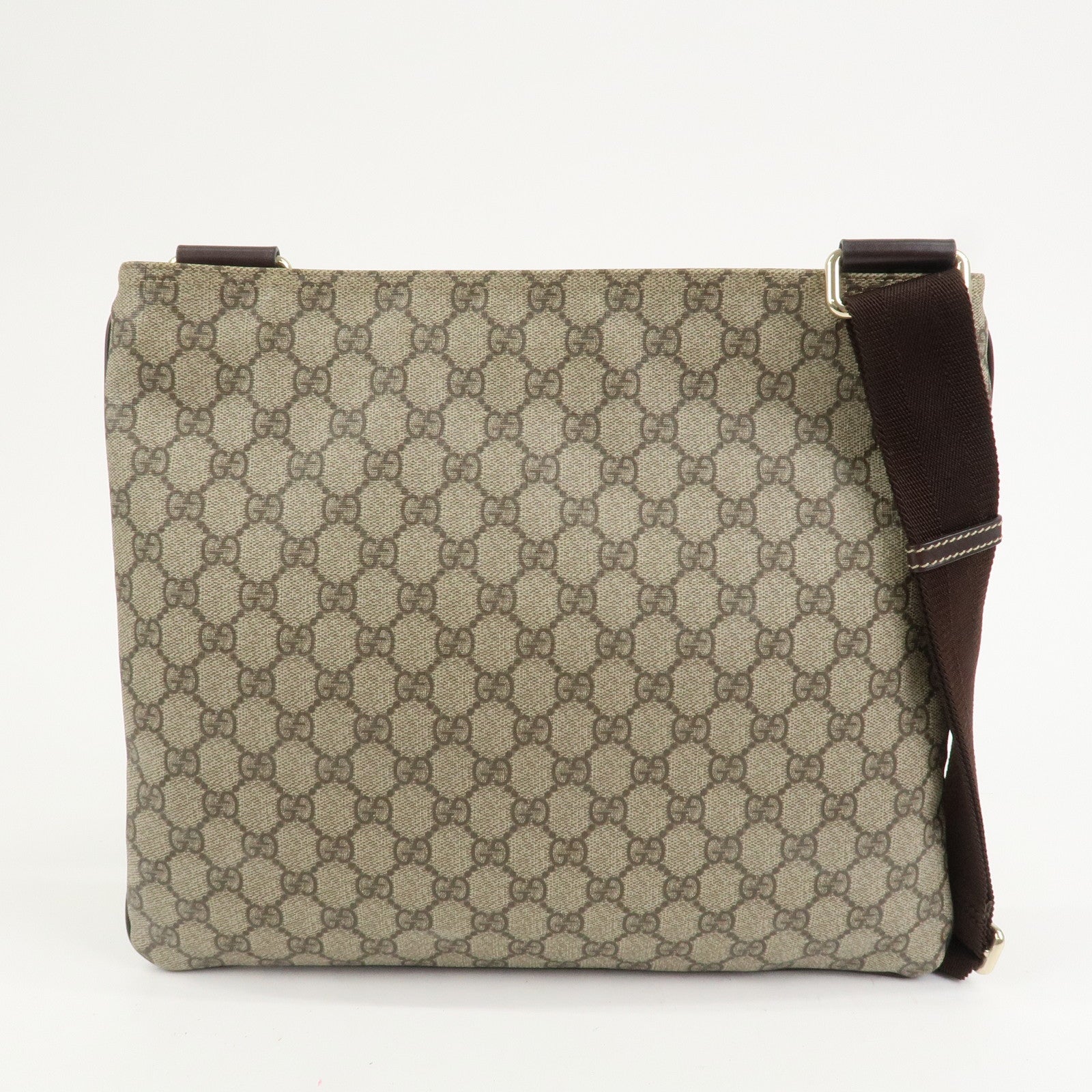 GUCCI GG Supreme Shoulder Bag Crossbody Bag Beige Brown 201446