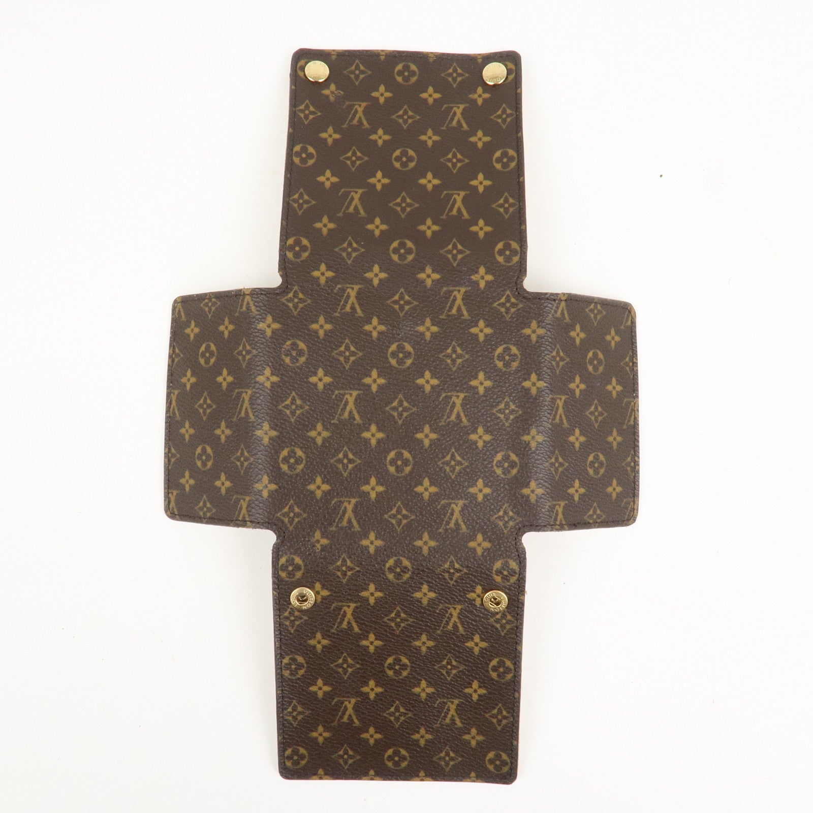 Louis Vuitton Monogram Canvas Jewelry Case for Earrings Brown