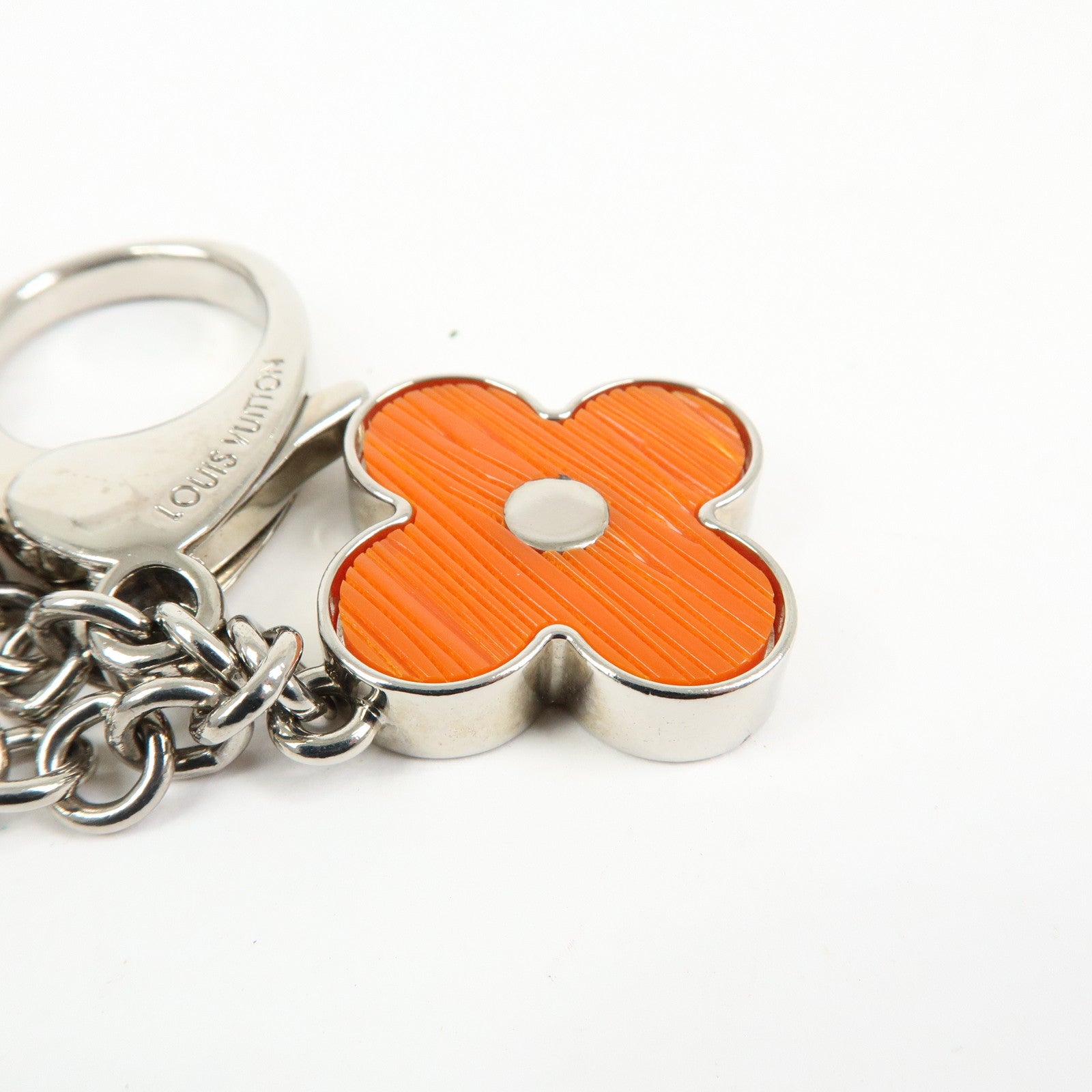 Louis Vuitton Bijou Sac Chaine Fleur d'Epi Orange Silver M66468