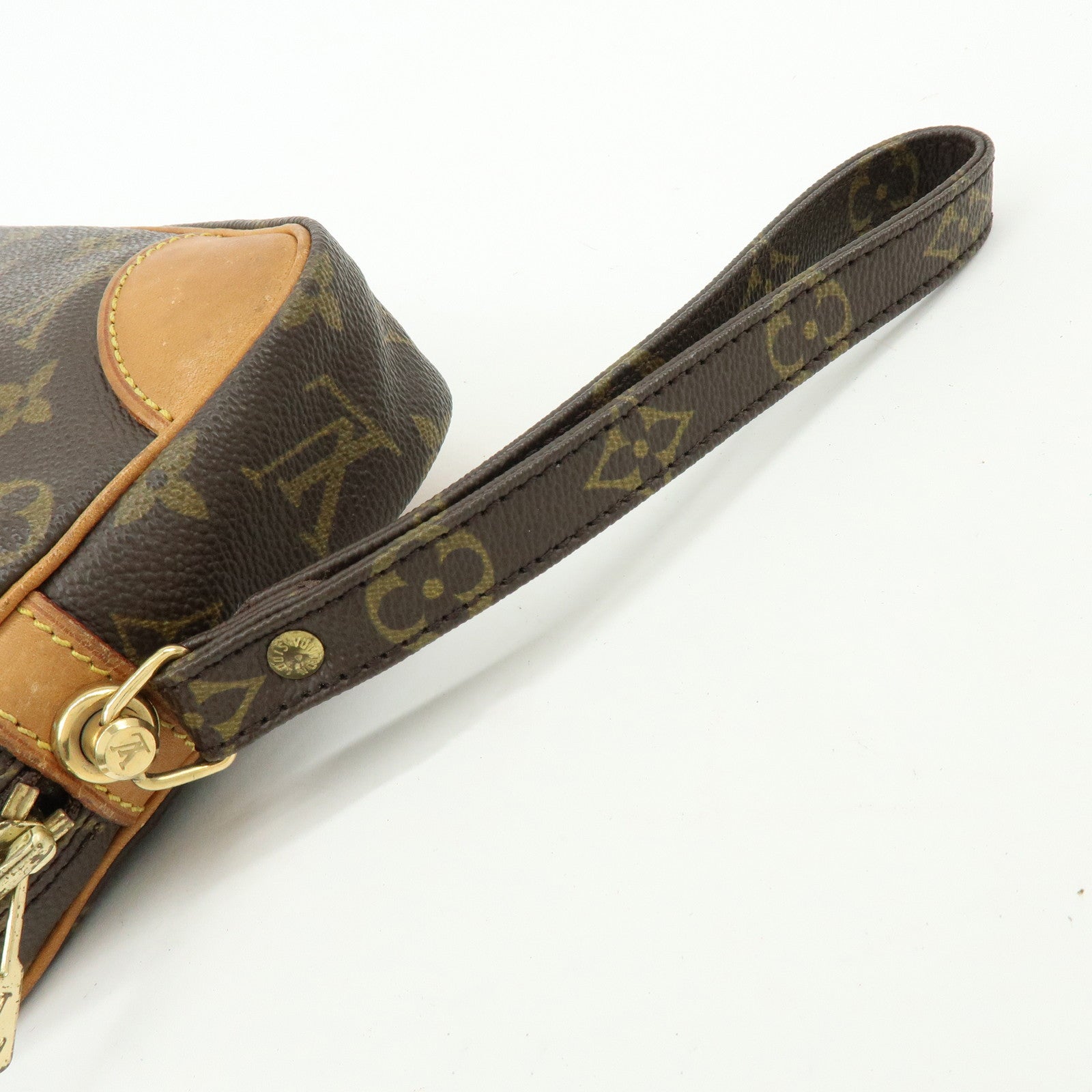 Louis Vuitton Monogram Marly Dragonne GM Clutch Bag Brown M51825