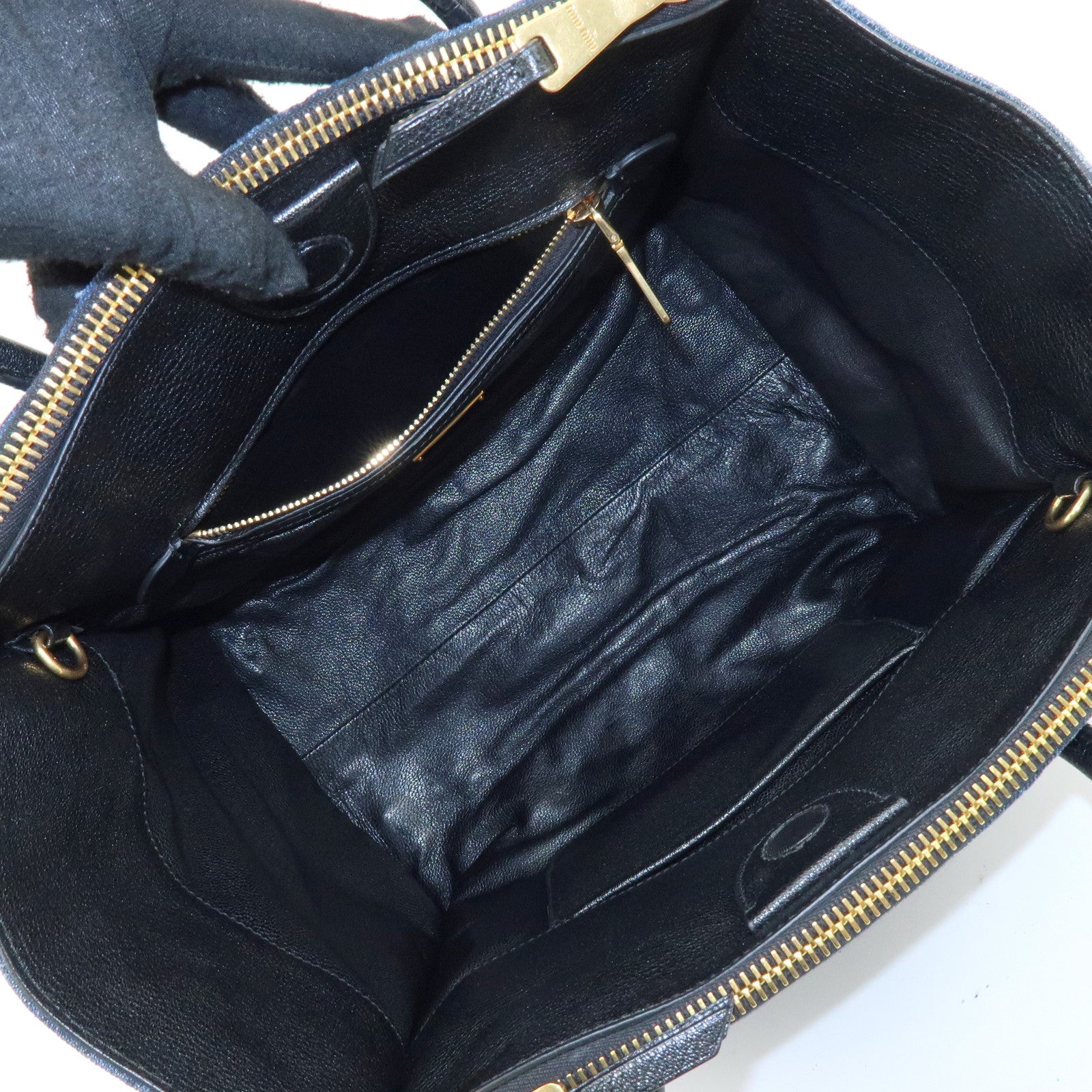 MIU MIU Biker Denim Leather 2Way Bag Hand Bag Shoulder Bag RN1031