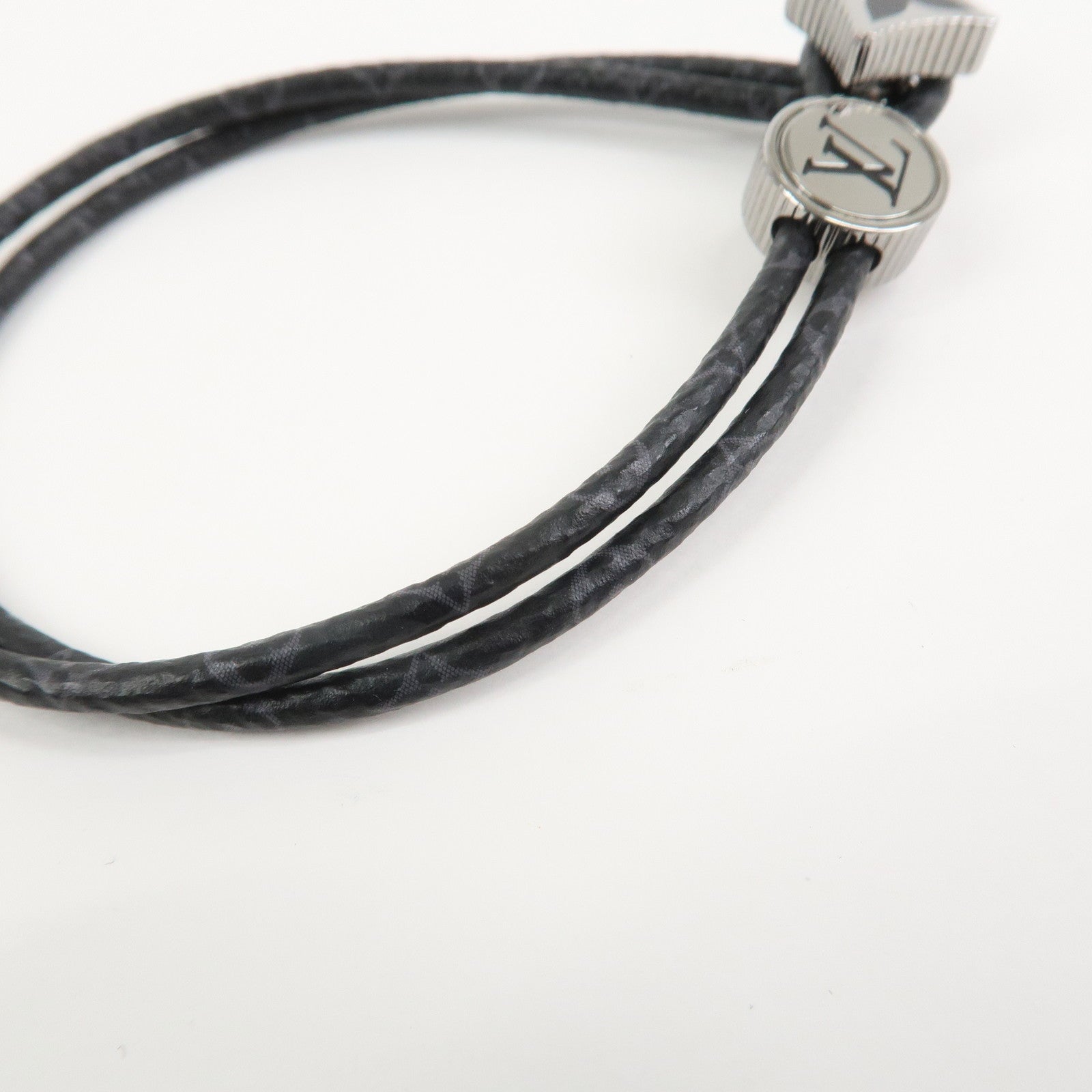 Louis Vuitton Monogram Eclipse Catch It Canvas Bracelet Noir M8111