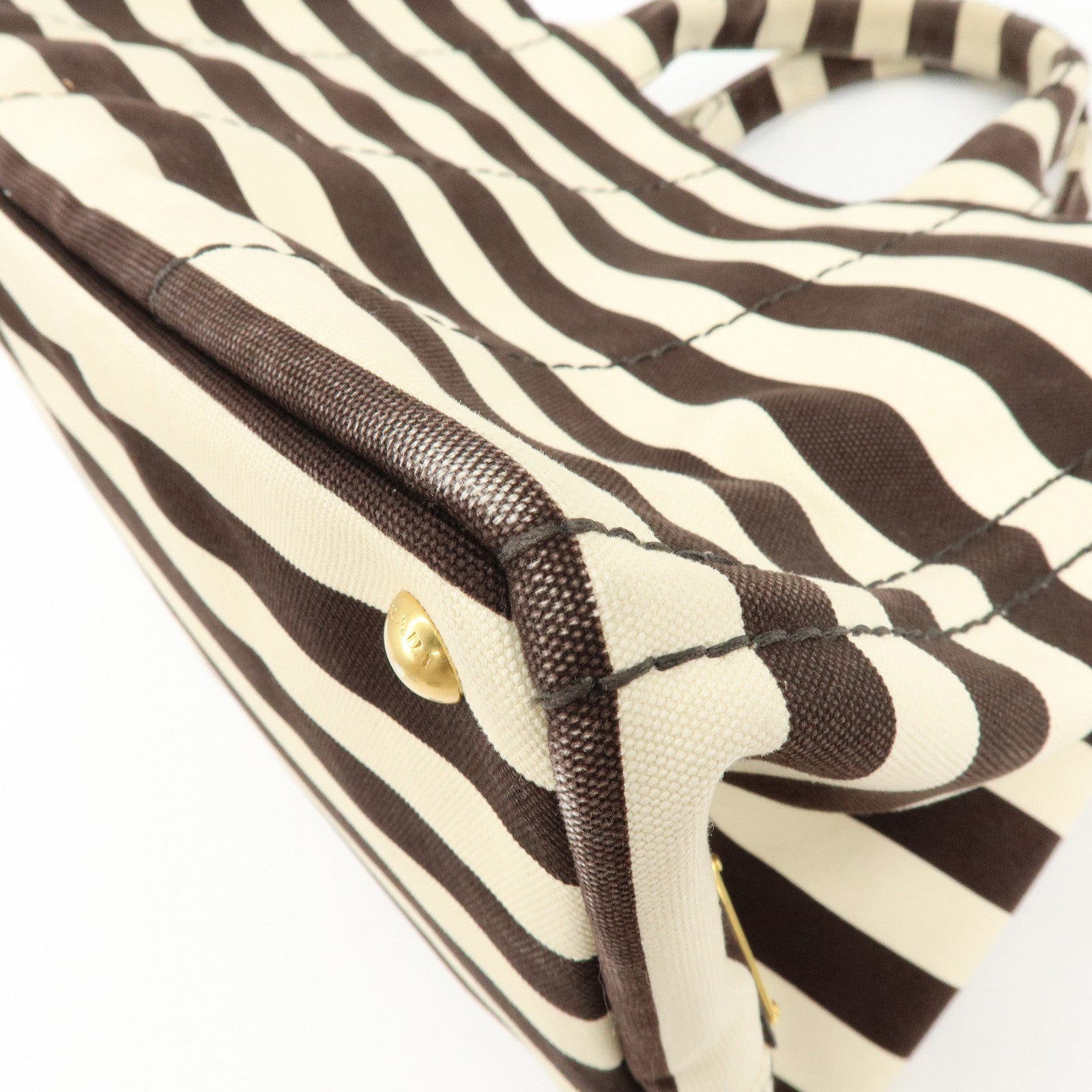 PRADA Canapa Triangle Logo Canvas 2Way Hand Bag Shoulder Bag B2642B