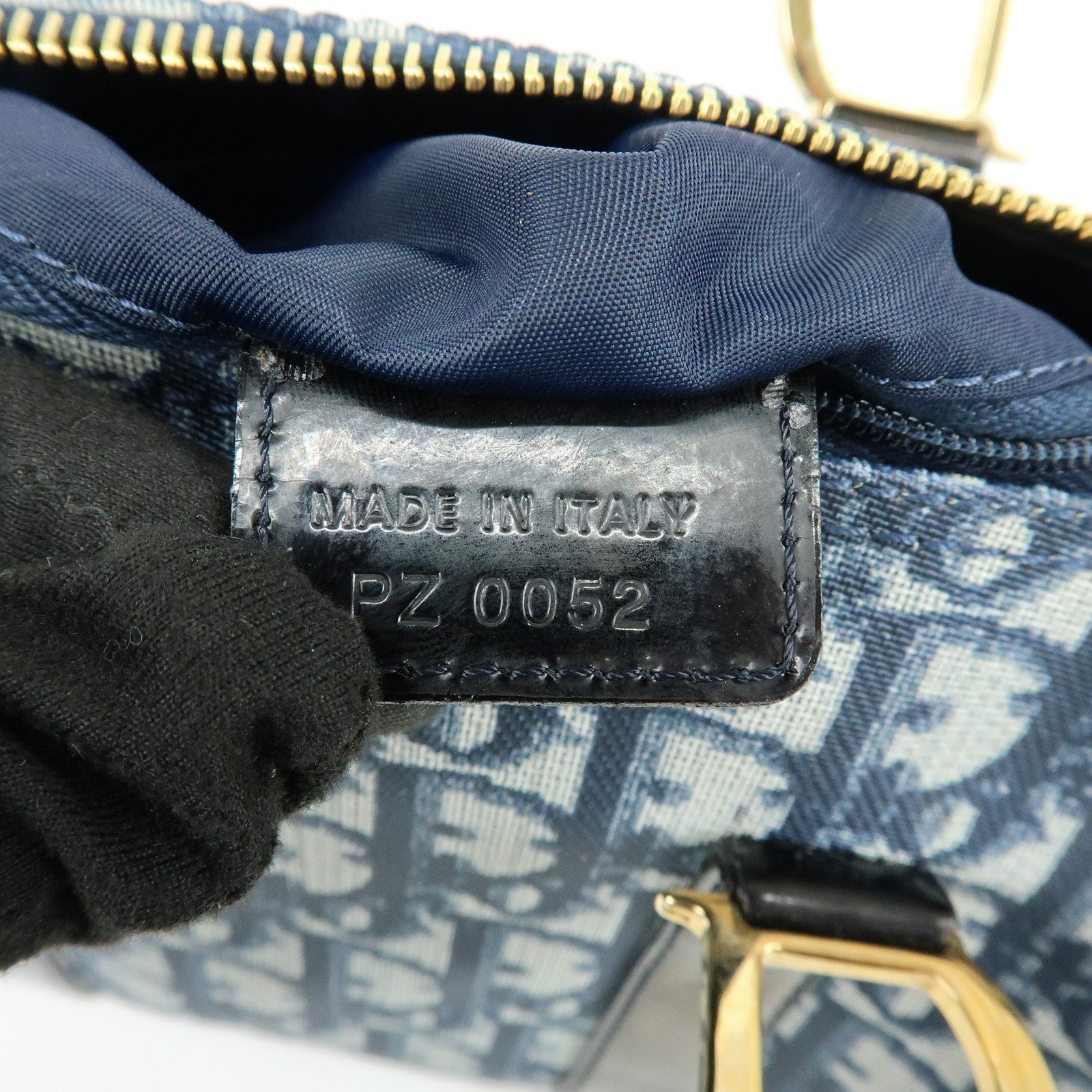 Christian Dior Trotter PVC Canvas Patent Leather Mini Boston Bag