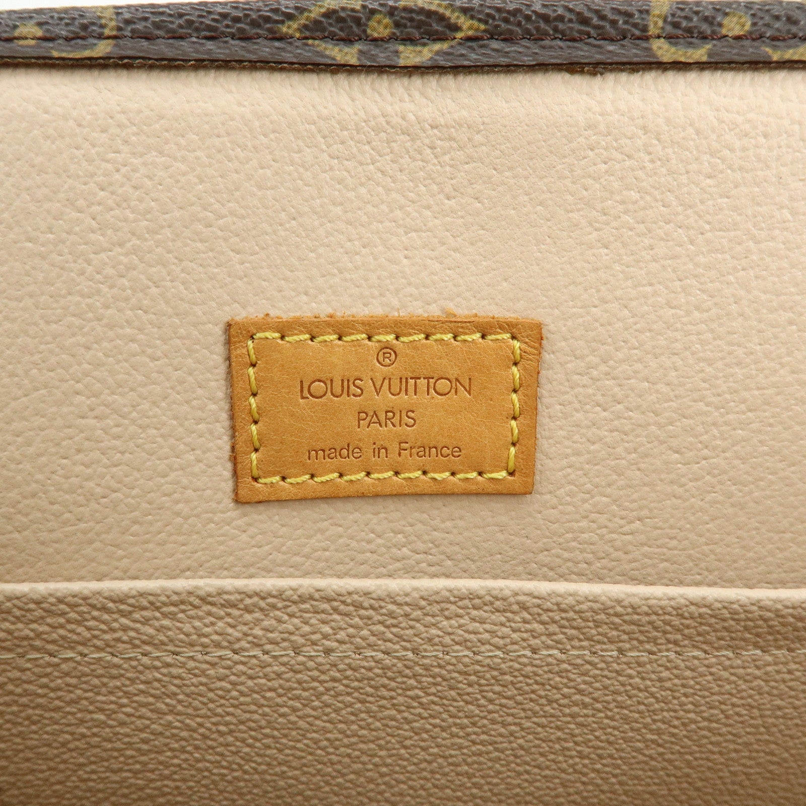 Louis Vuitton Monogram Sac Plat Tote Bag Hand Bag Brown M51140