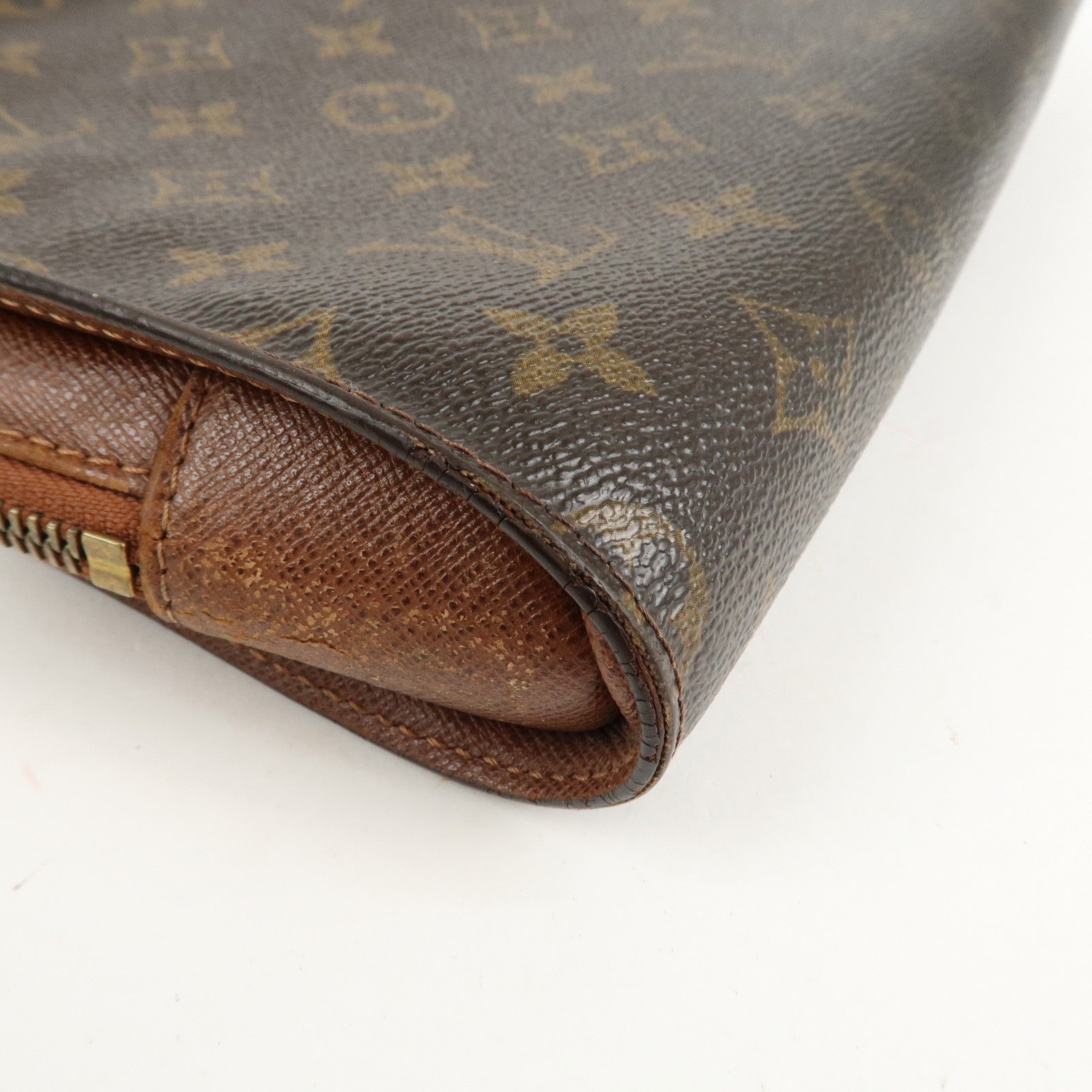 Louis Vuitton Monogram Orsay Clutch Bag Pouch Brown M51790 Used