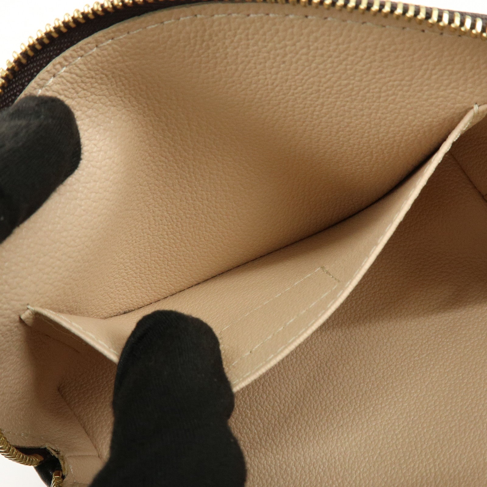 Louis Vuitton Monogram Idylle Pochette Cosmetic Pouch Fusain M40375