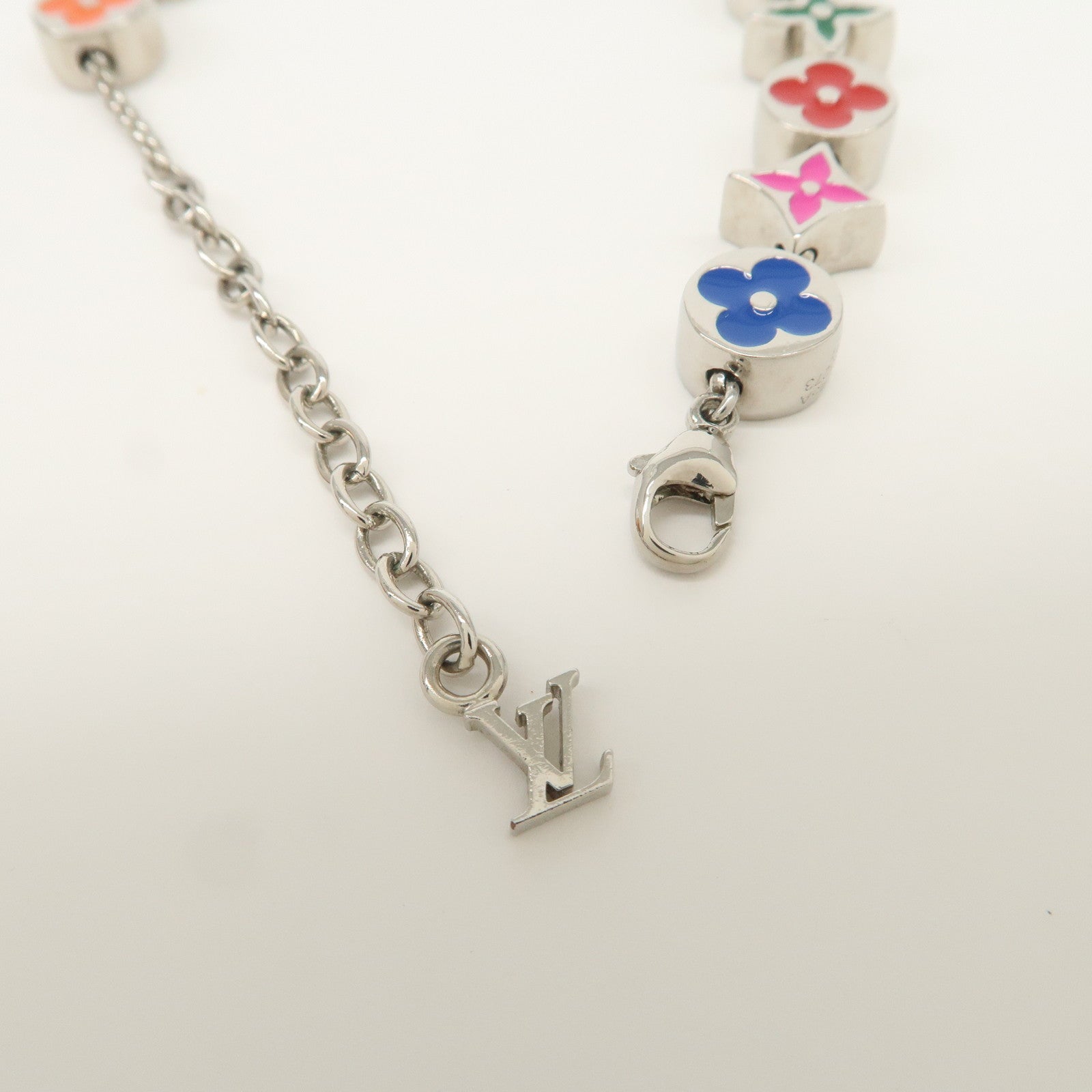 Louis Vuitton Monogram Party Bracelet Multicolor Silver M1545