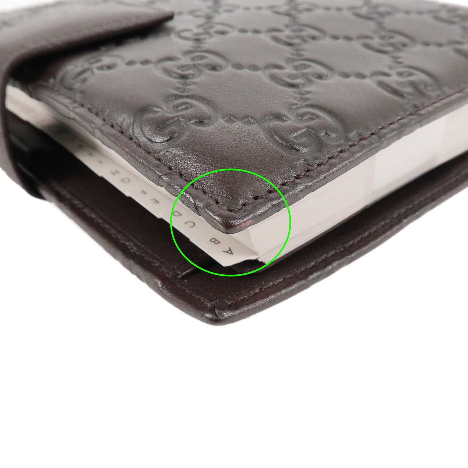 GUCCI Guccissima Guccissima Leather Agenda Organizer Brown 115241 Used