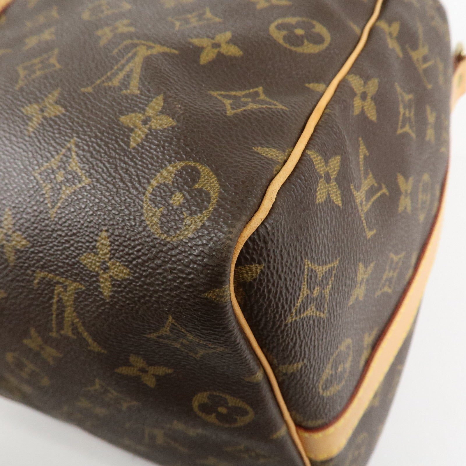 Louis Vuitton Monogram Keep All Bandouliere 50 Boston Bag Brown M41416 Used