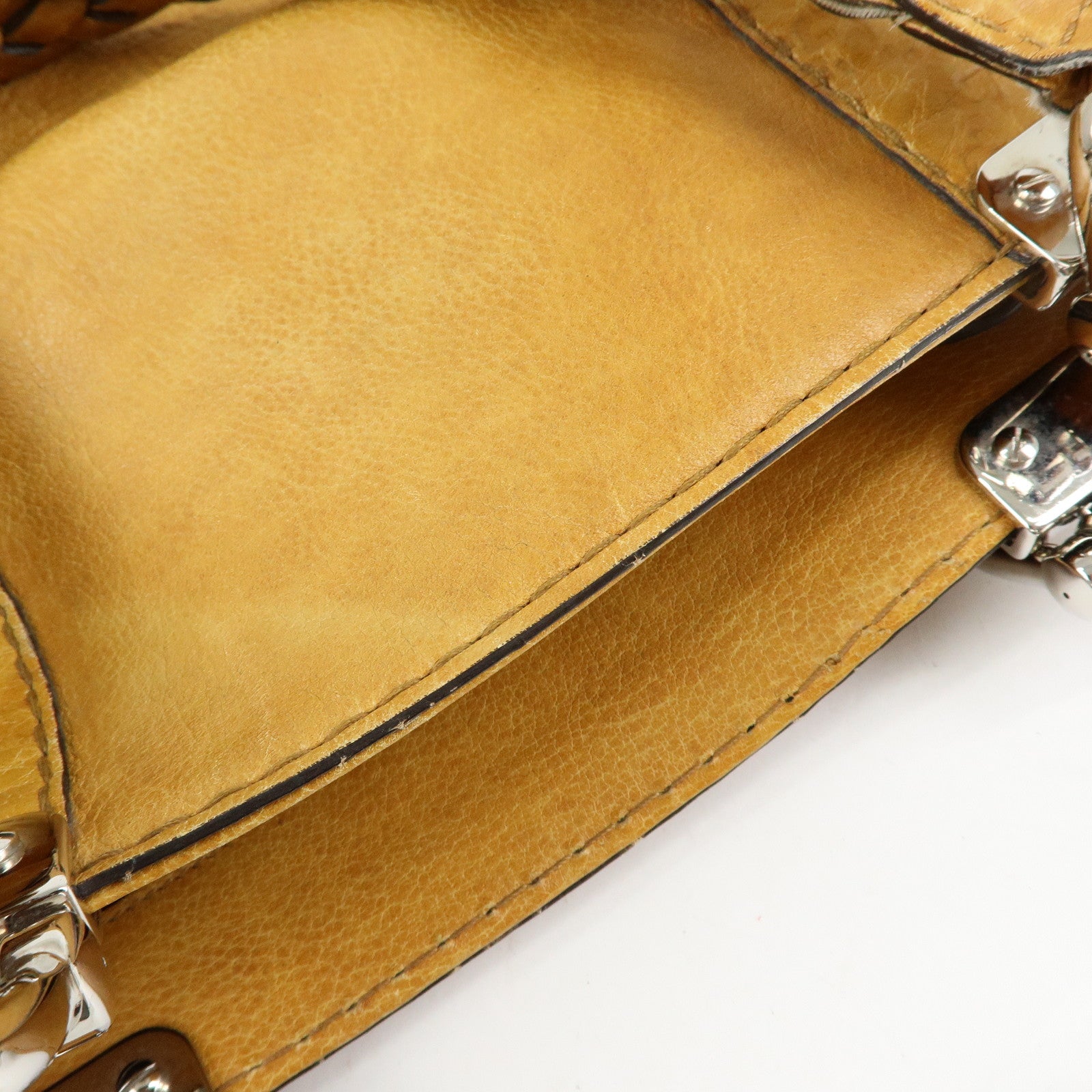 GUCCI Bamboo Bar Guccissima Leather Tote Bag Mustard 232947
