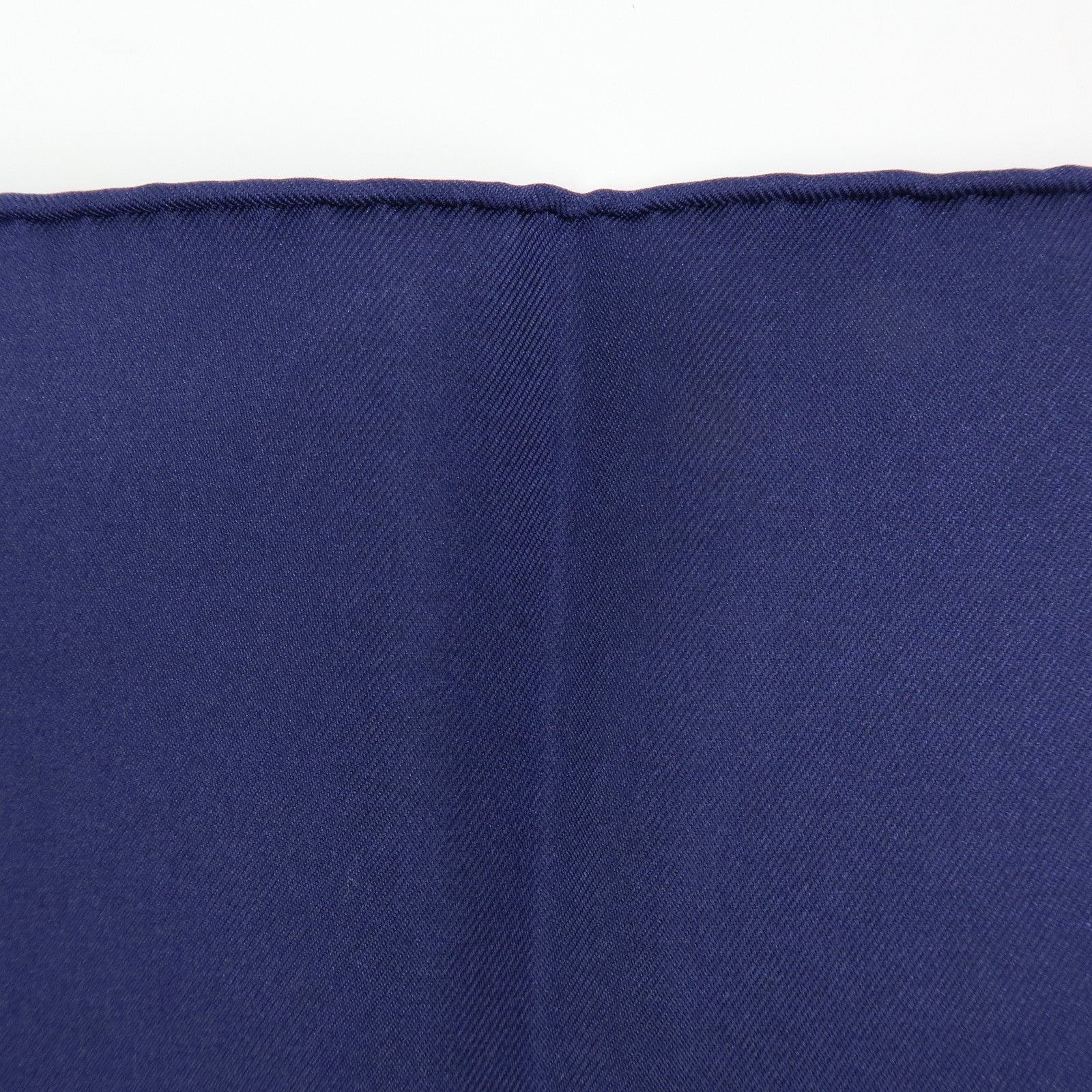 HERMES Carre 70 Silk 100% Scarf Tattersalles Navy Beige