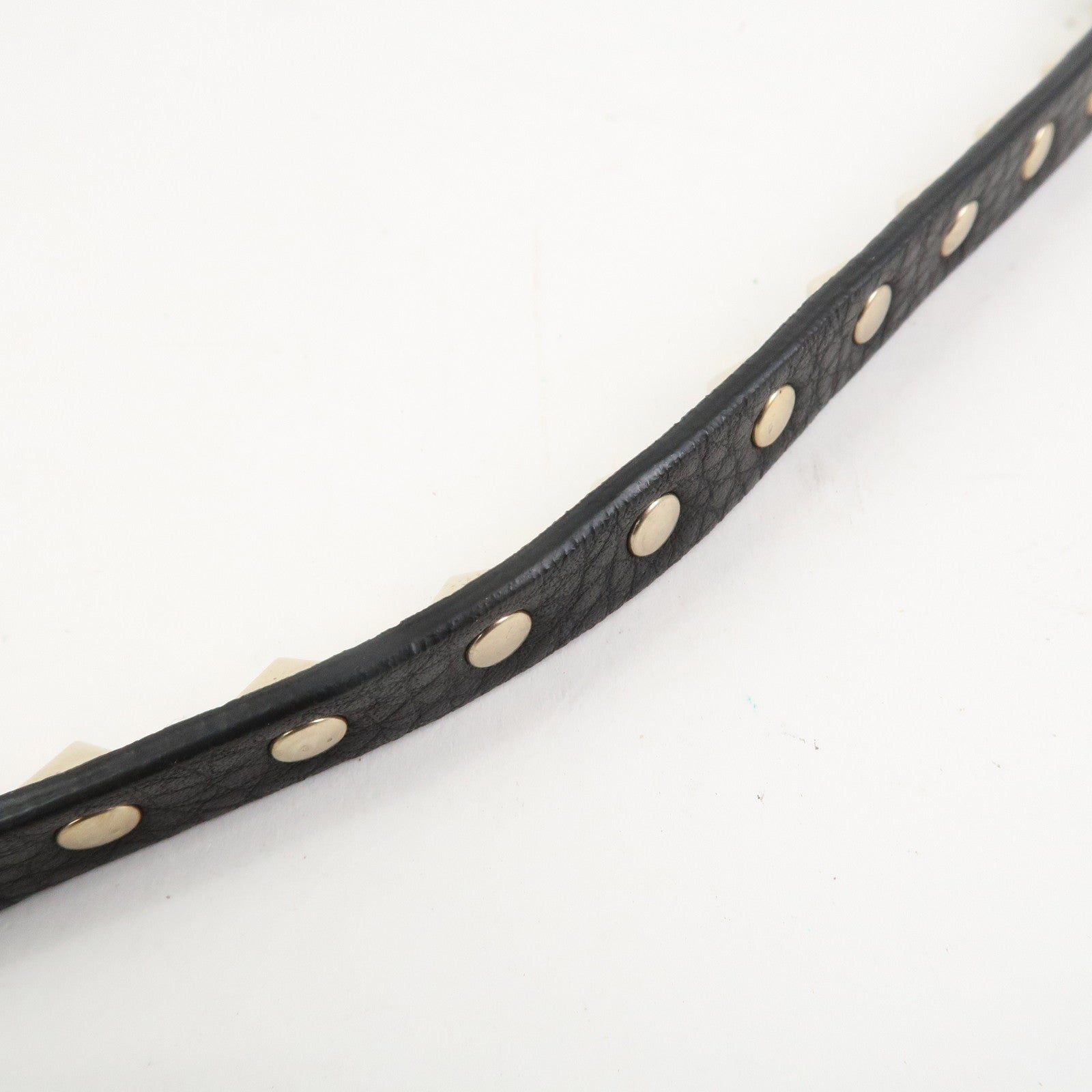 VALENTINO Rockstud Leather Tote Bag Hand Bag Shoulder Bag Black