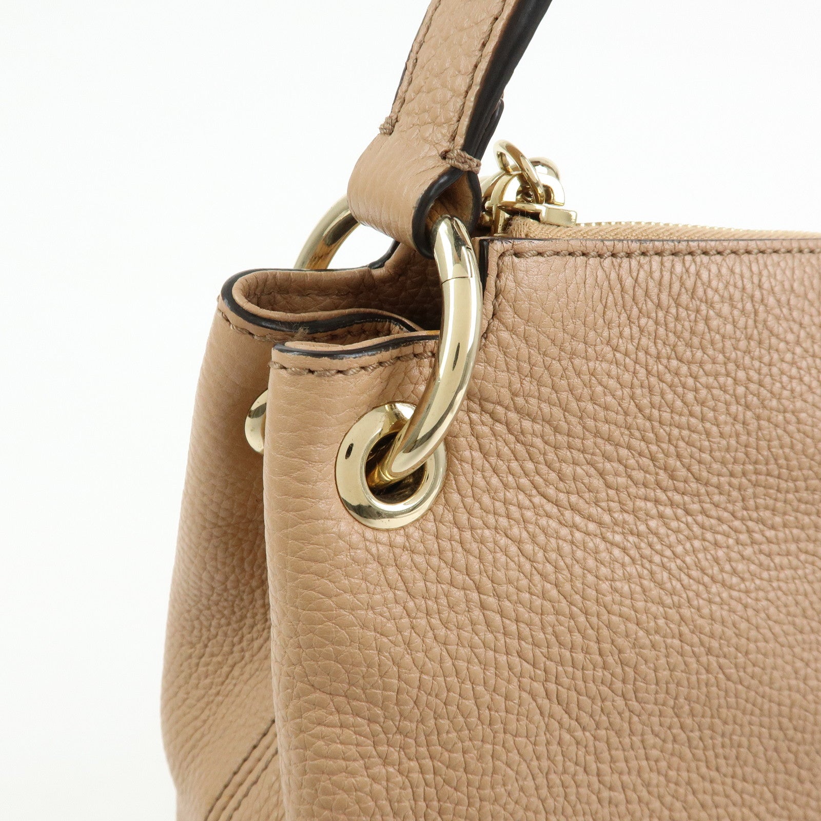 GUCCI SOHO 2Way Bag Hand Bag Shoulder Bag Beige 536194